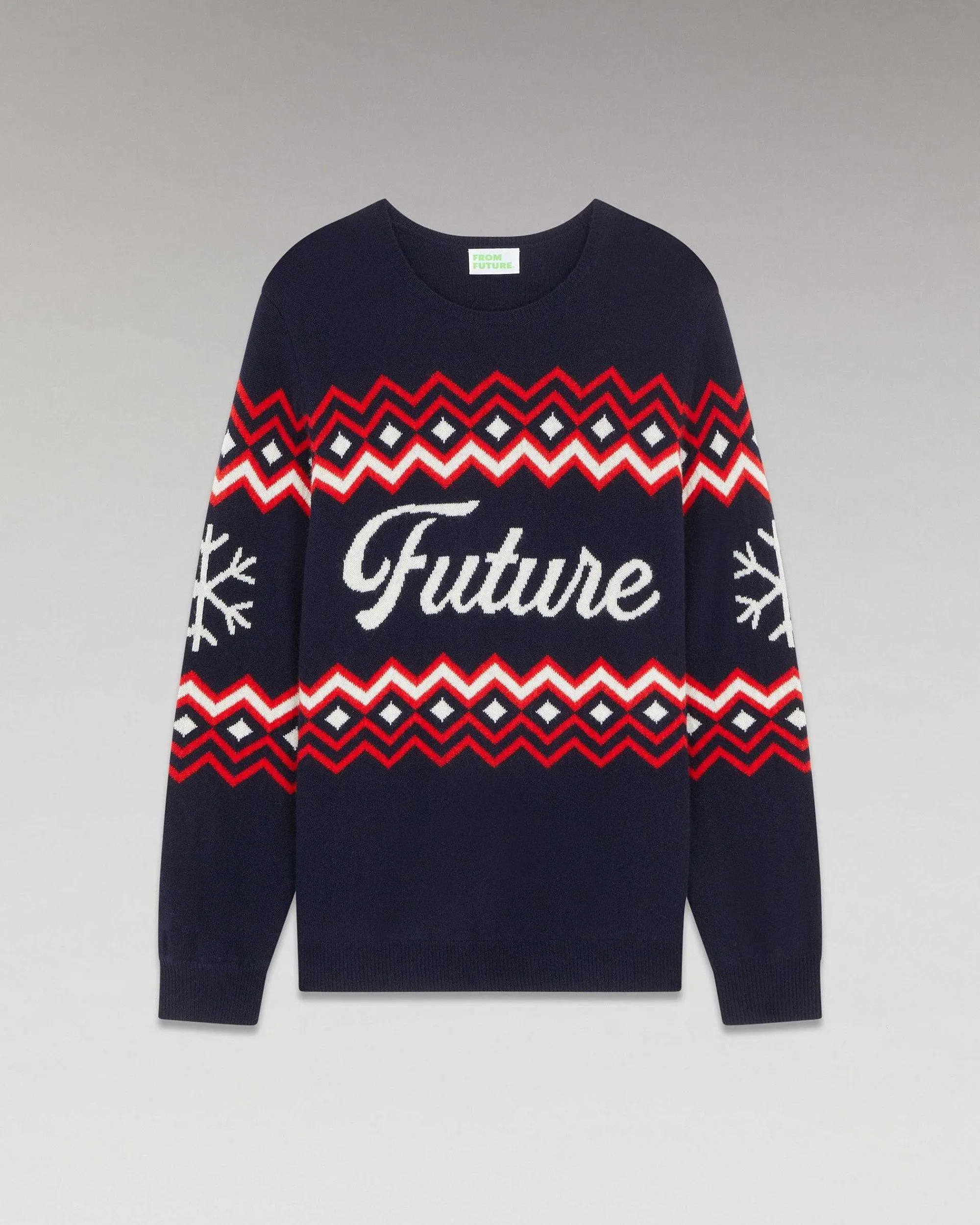 Outlet FROM FUTURE Pull Col Rond Norvegien Future Navy