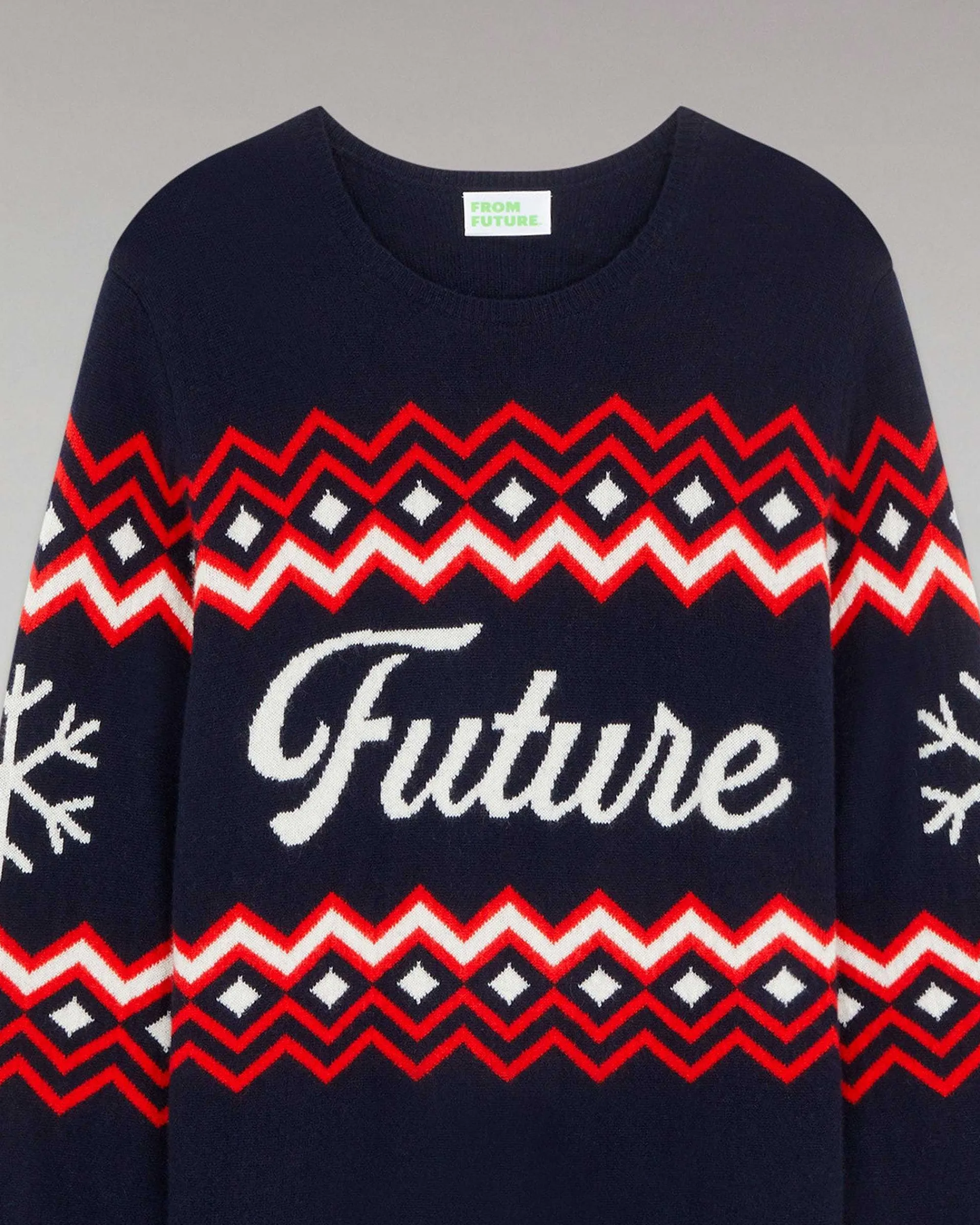 Outlet FROM FUTURE Pull Col Rond Norvegien Future Navy