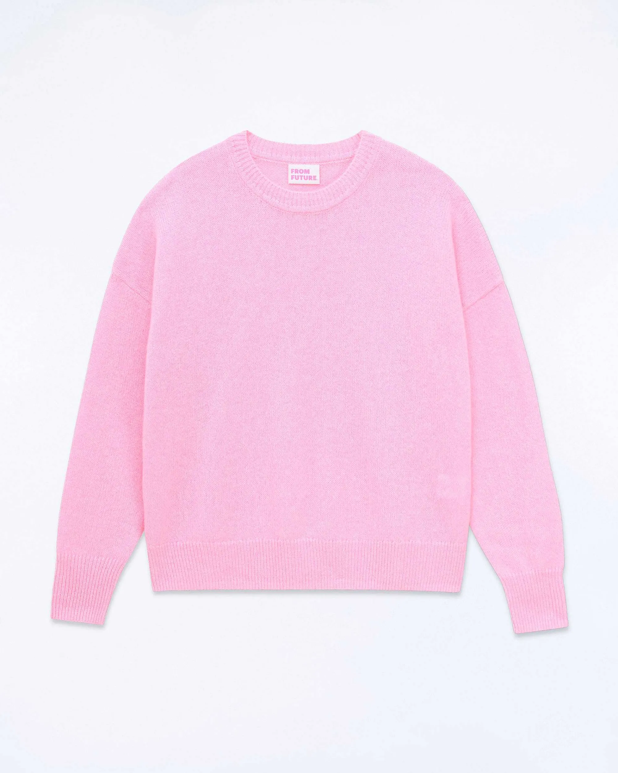 Best FROM FUTURE Pull Col Rond Oversize Magic Pink Mouline