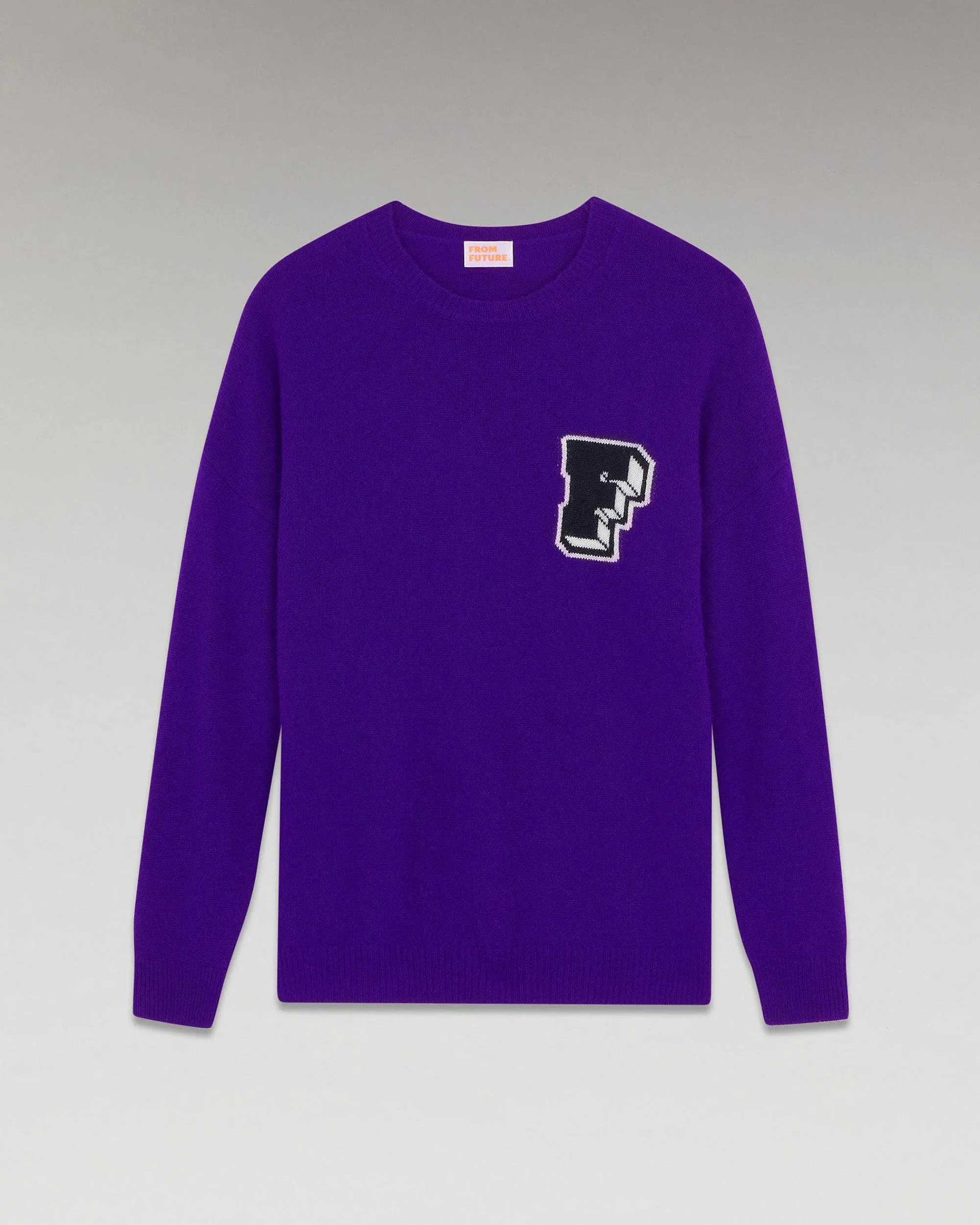 Sale FROM FUTURE Pull Col Rond Oversize Winter Purple