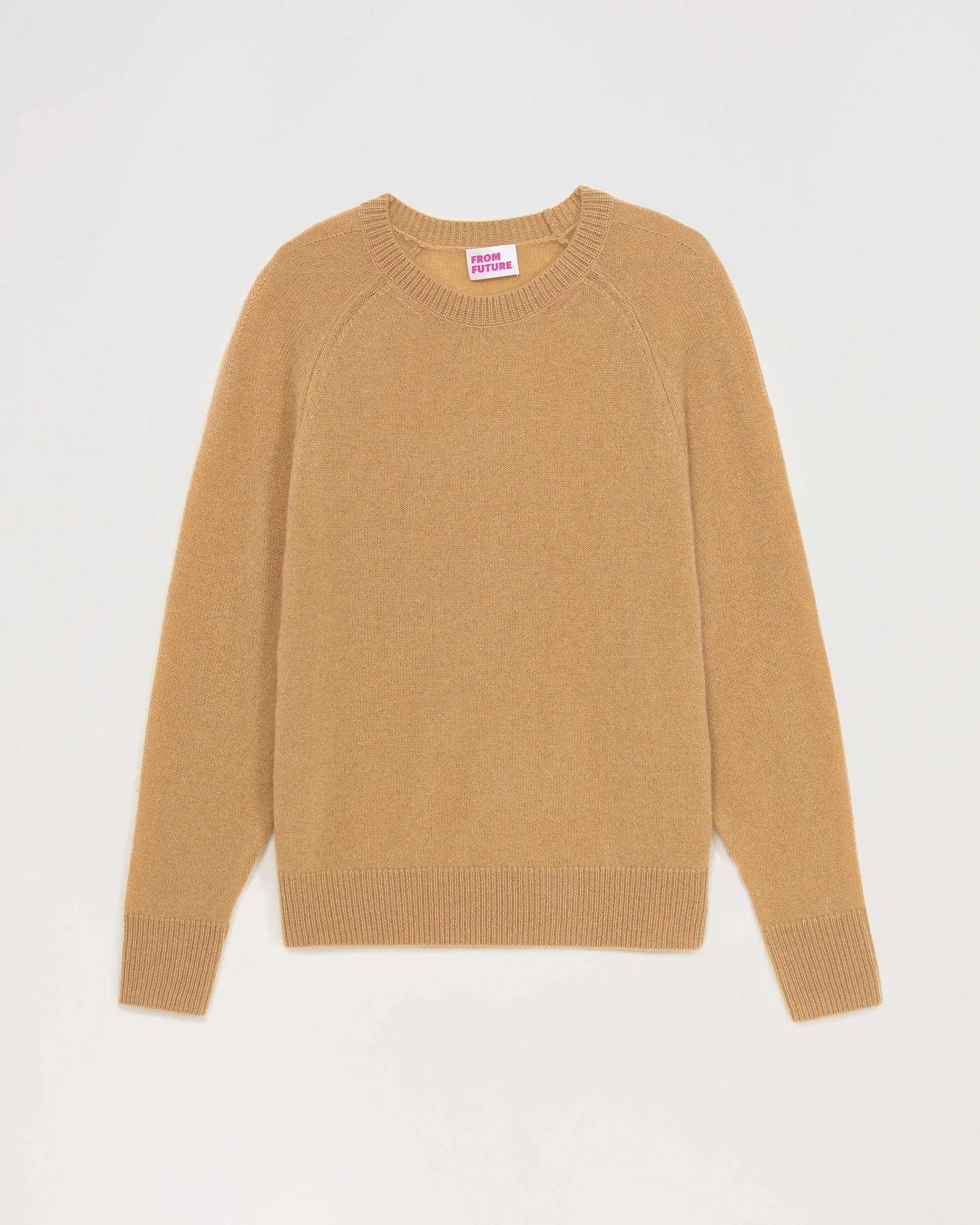 Flash Sale FROM FUTURE Pull Col Rond Oversize Leger Camel