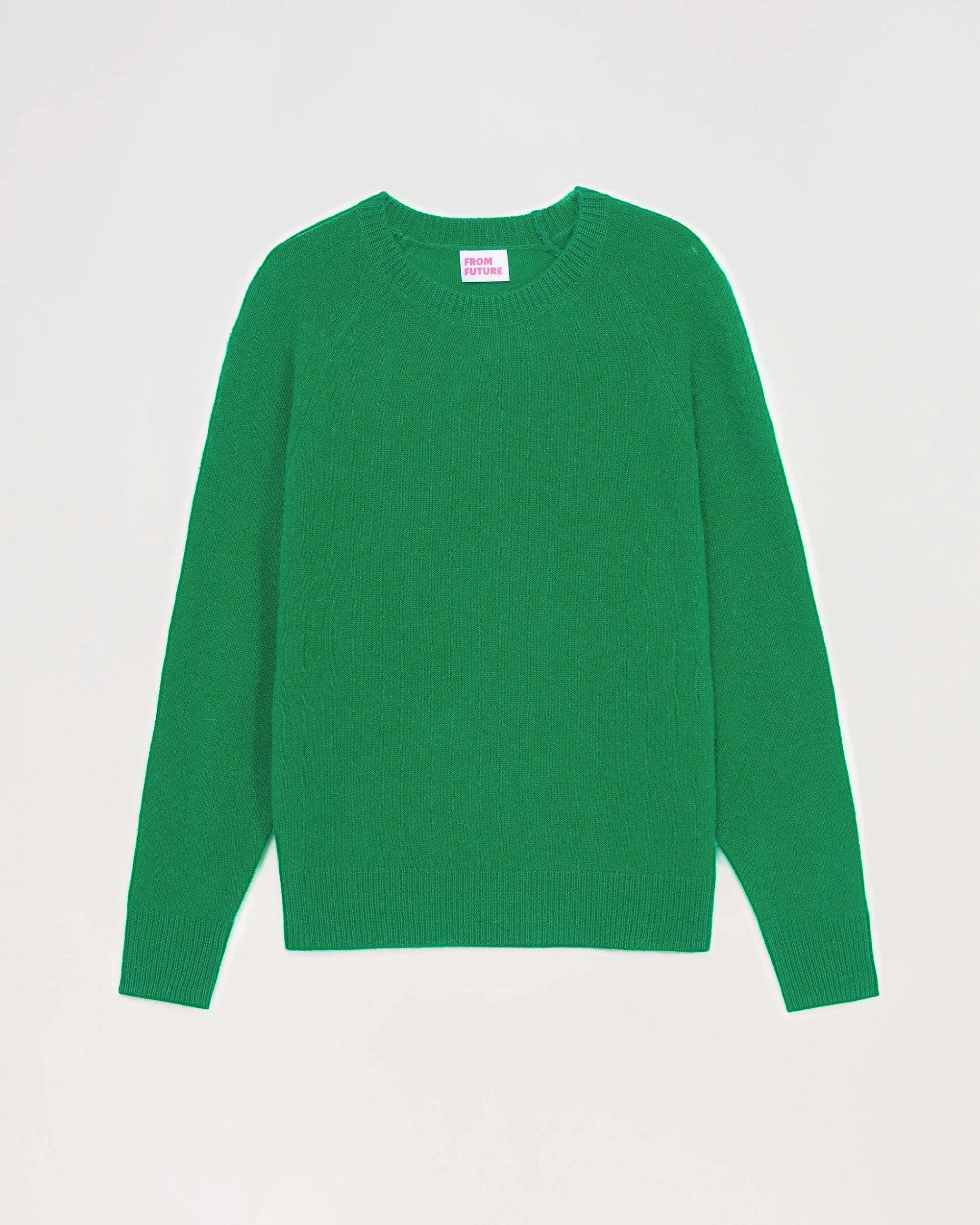 Online FROM FUTURE Pull Col Rond Oversize Leger Winter Green