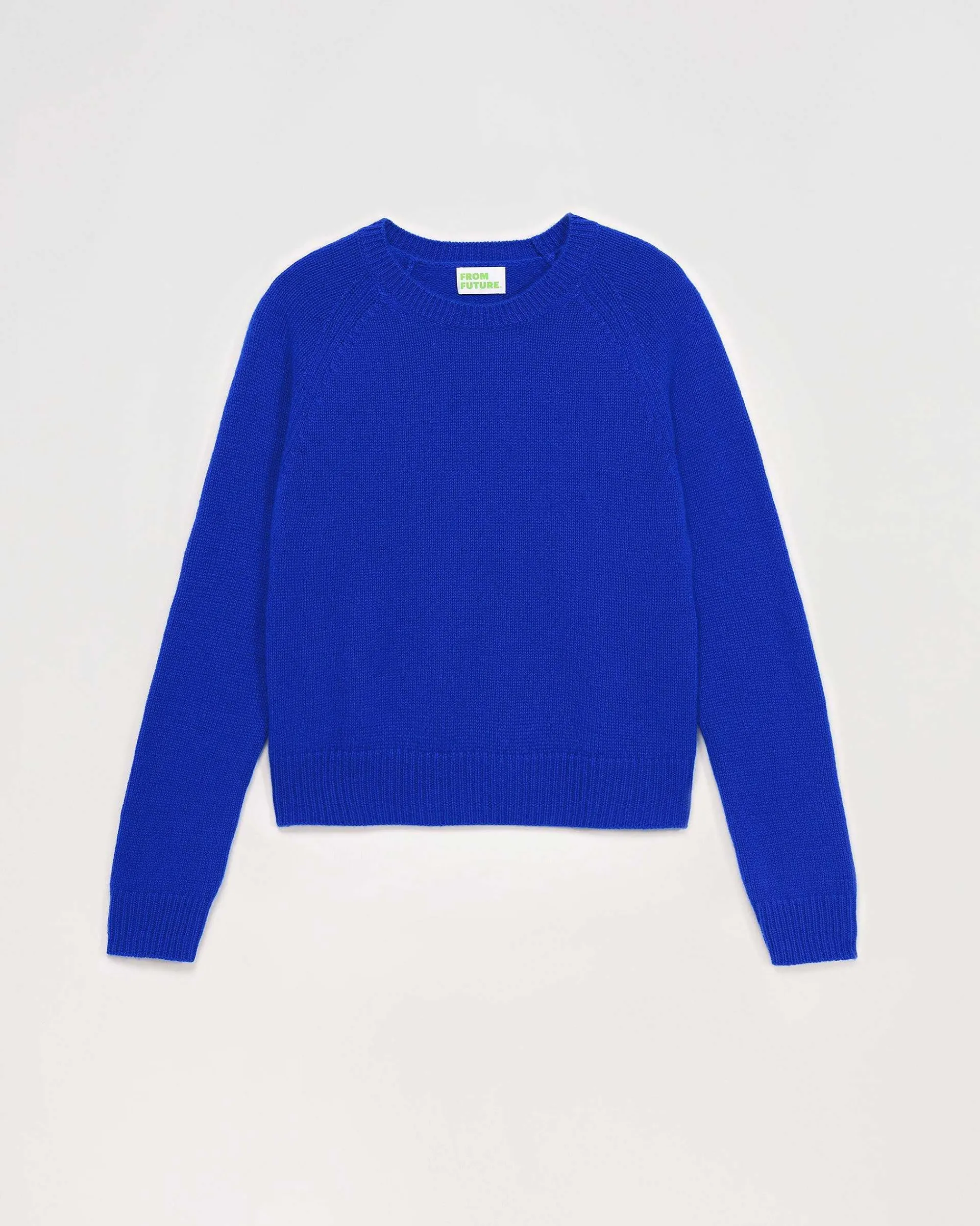 Fashion FROM FUTURE Pull Col Rond Raglan Pop Blue