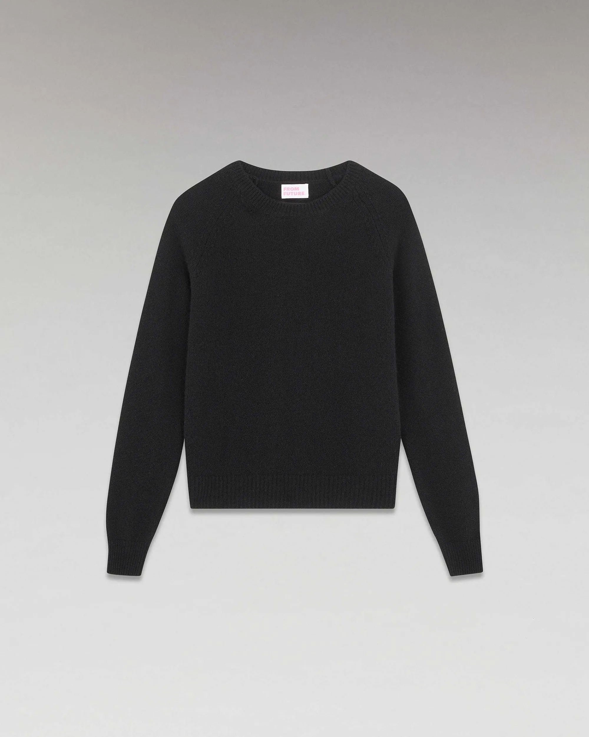 Discount FROM FUTURE Pull Col Rond Raglan Oversize Noir