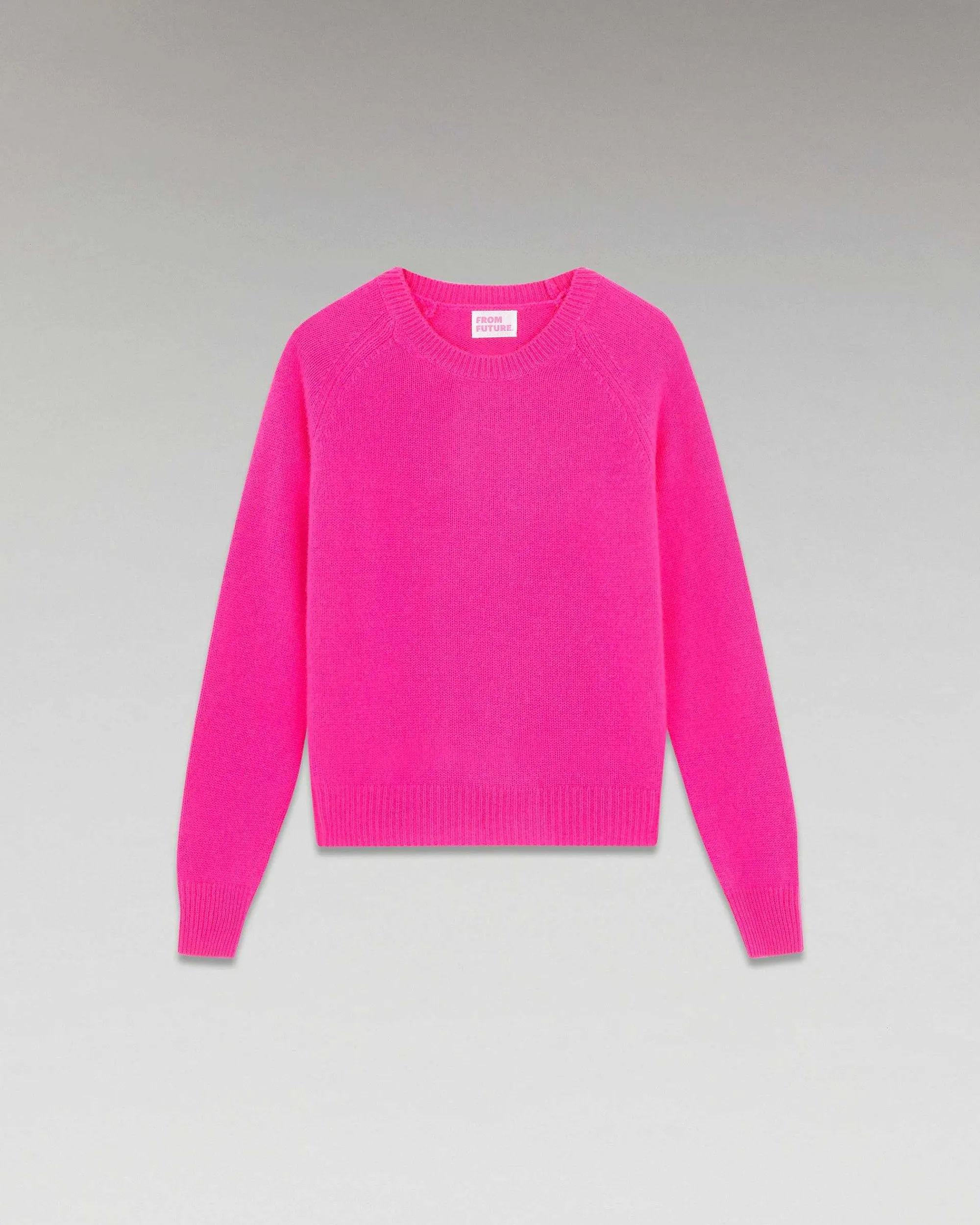 Store FROM FUTURE Pull Col Rond Raglan Oversize Flash Pink