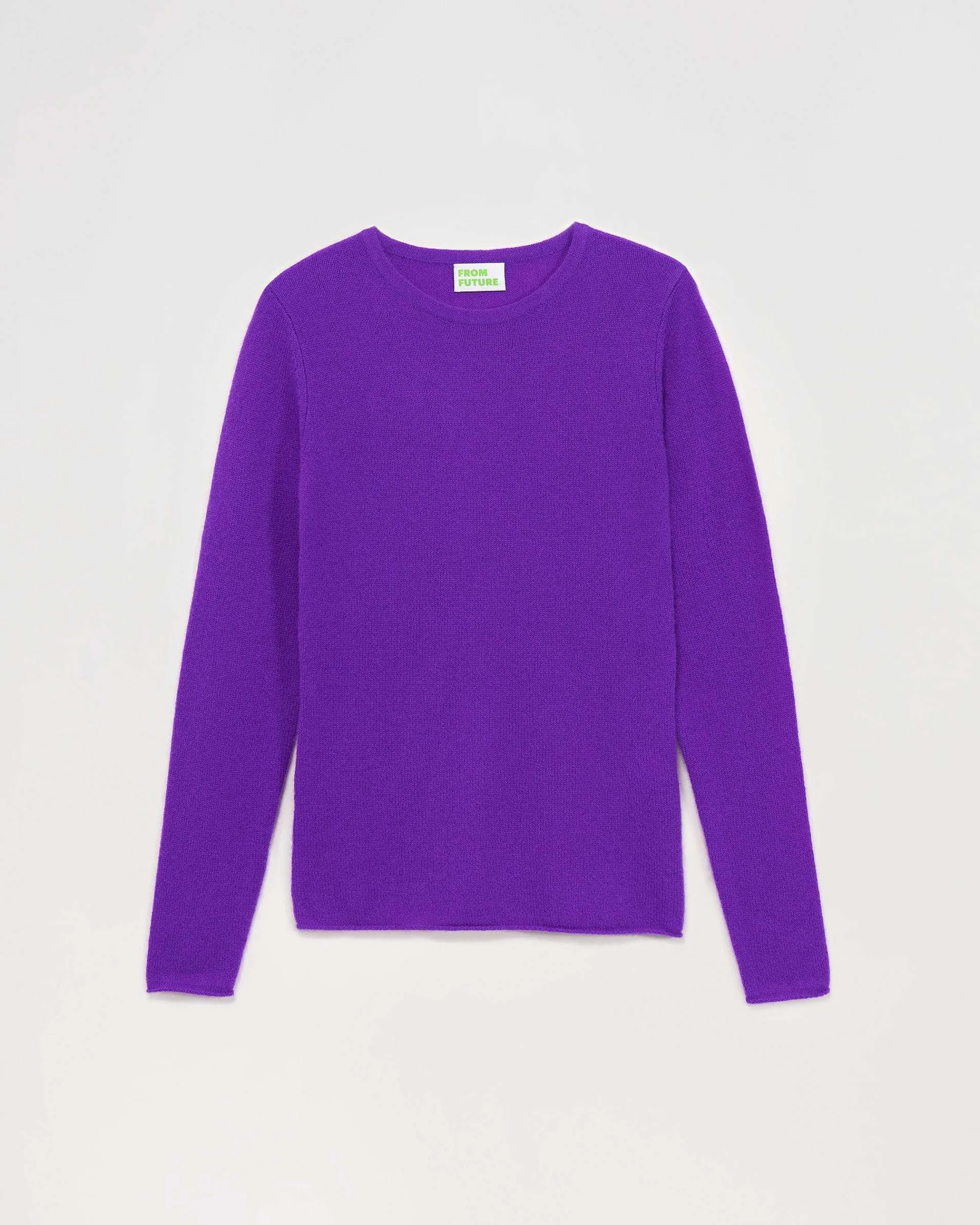 Hot FROM FUTURE Pull Col Rond T-Shirt Leger Violet Fluo