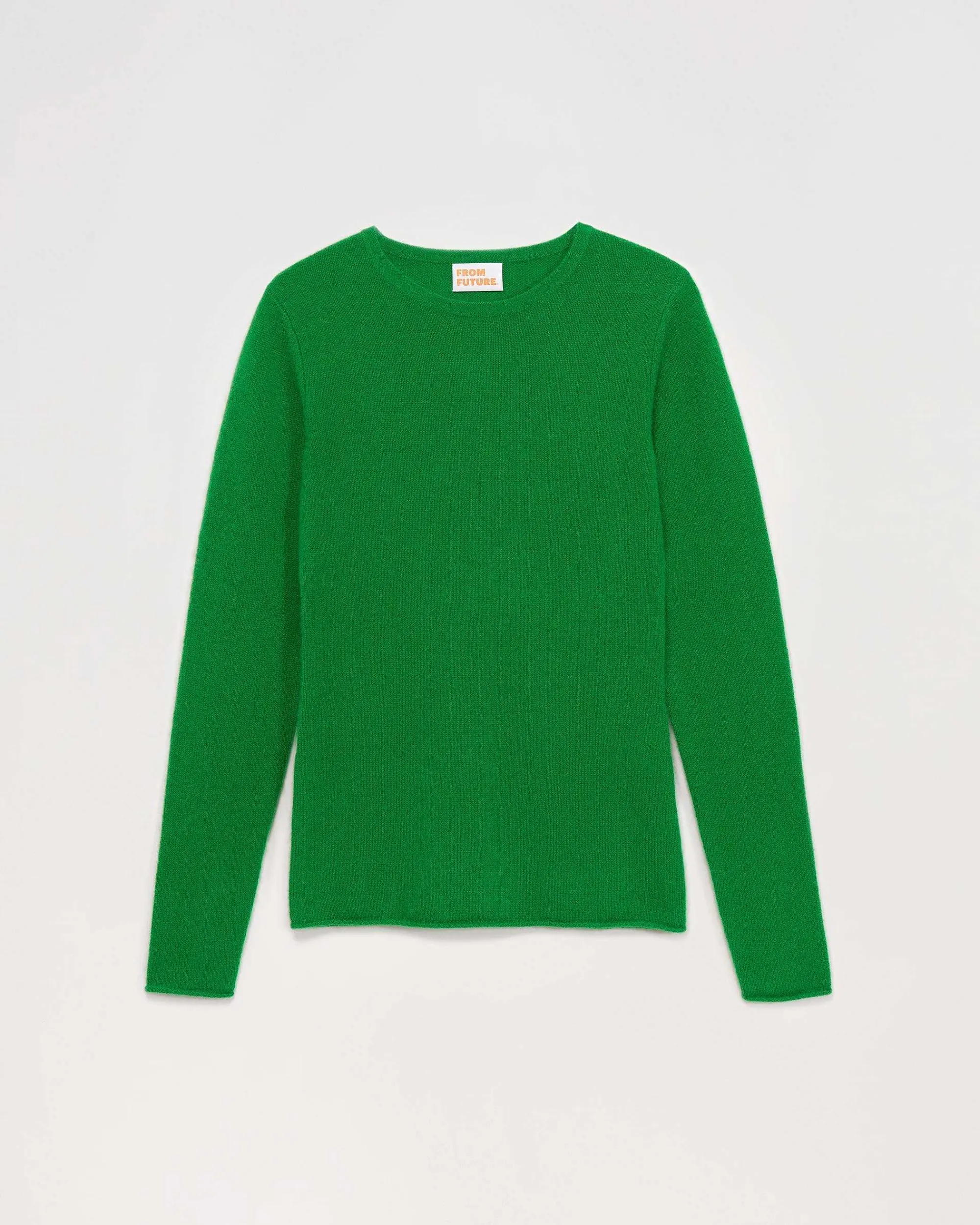 Best Sale FROM FUTURE Pull Col Rond T-Shirt Leger Vert Gazon