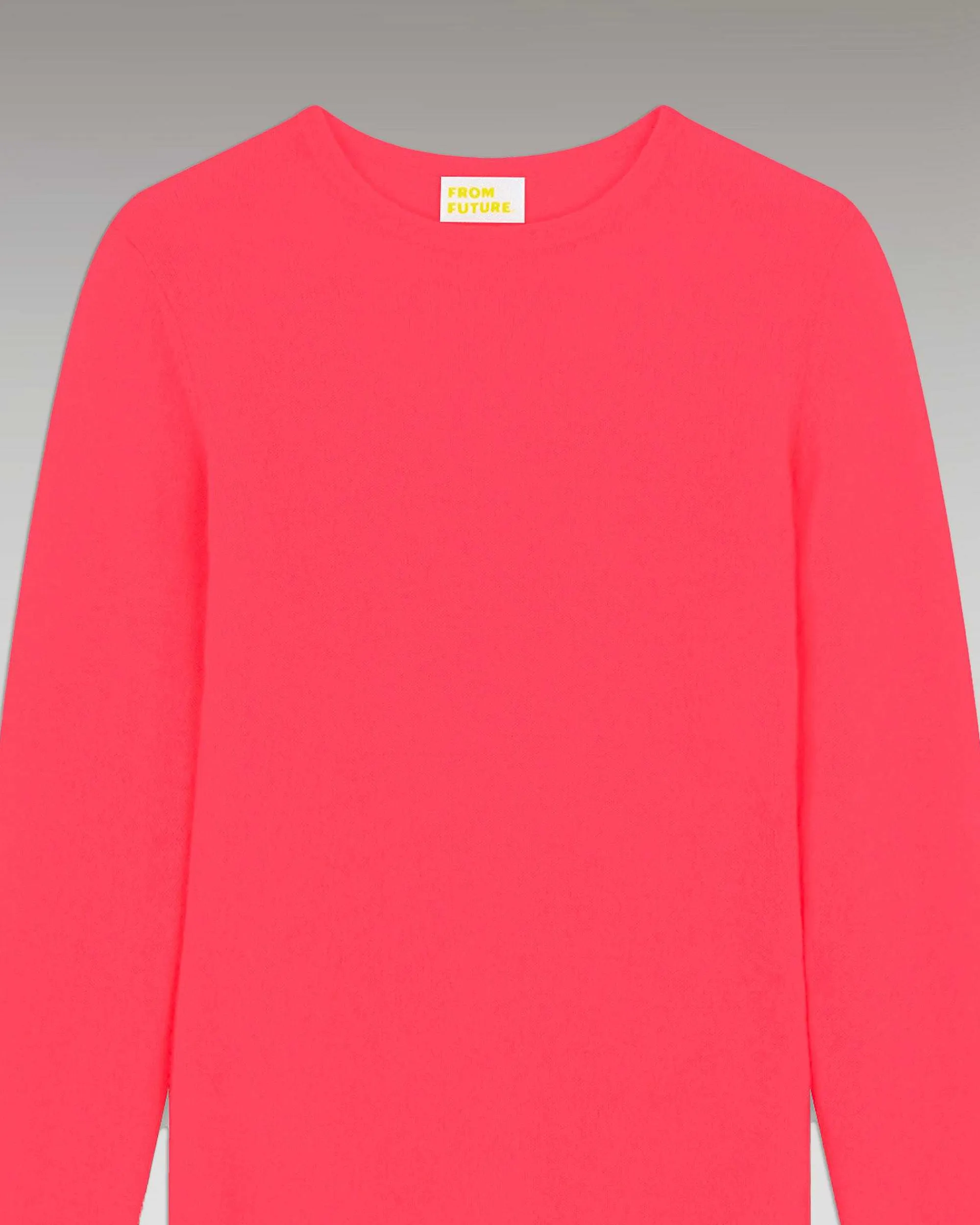 Hot FROM FUTURE Pull Col Rond T-Shirt Leger Coral Pink