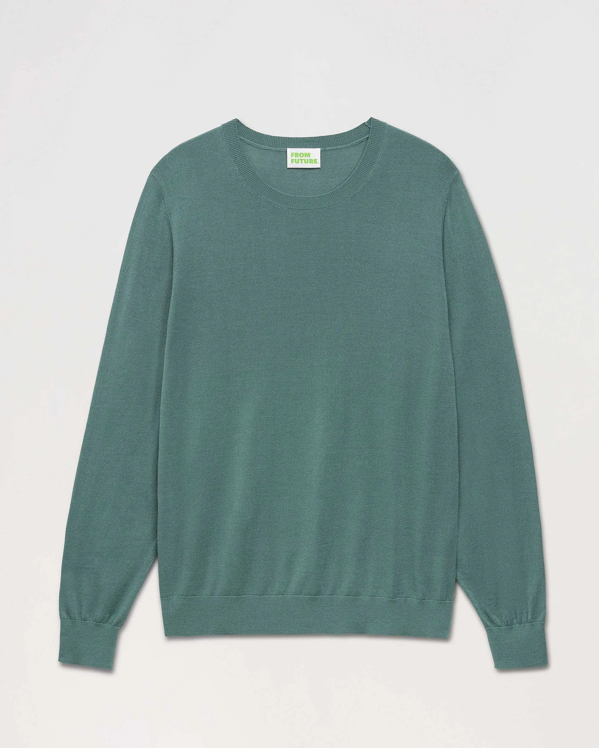 Flash Sale FROM FUTURE Pull Col Rond Uni Washed Green