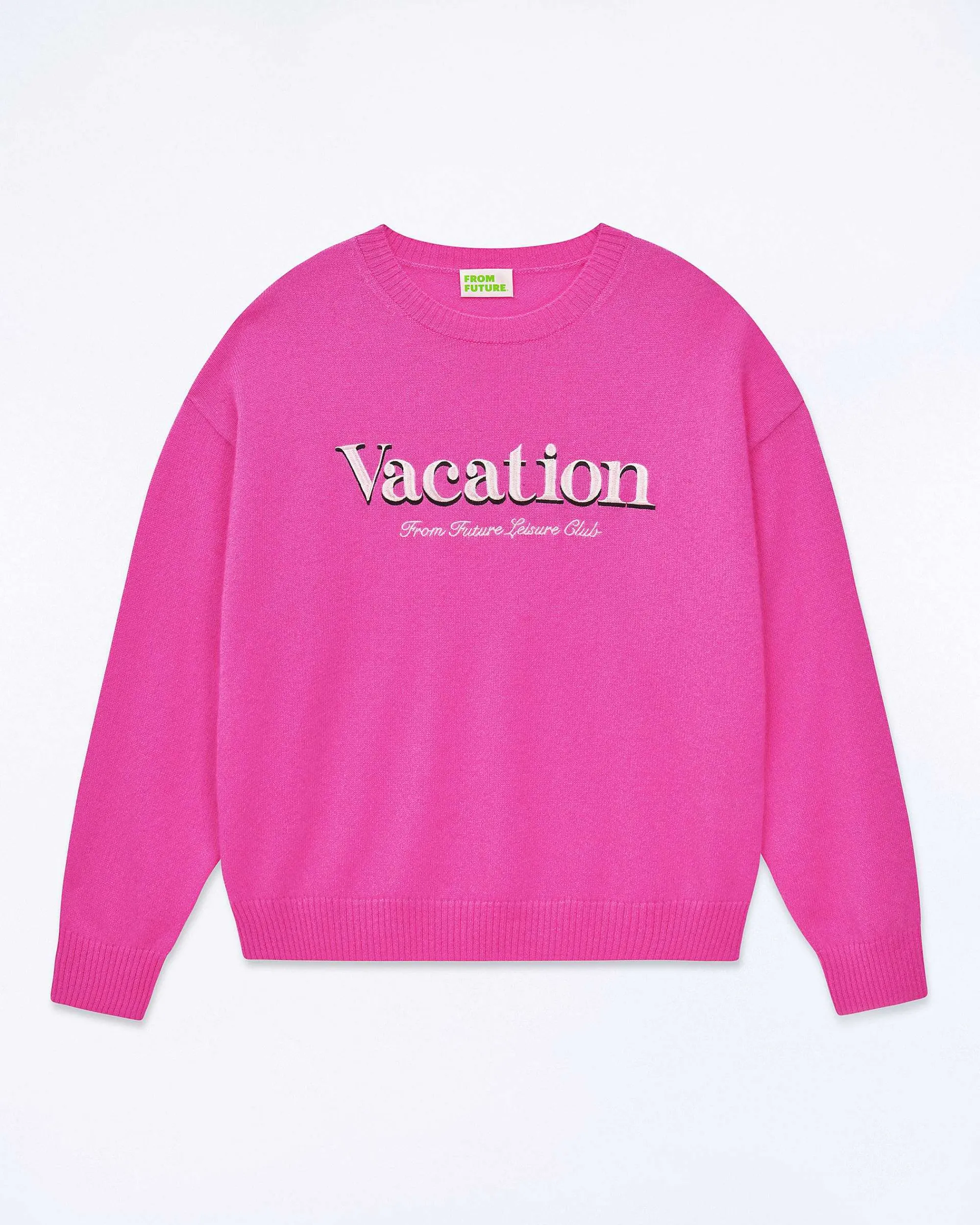 Flash Sale FROM FUTURE Pull Col Rond Vacation Club Tropical Pink