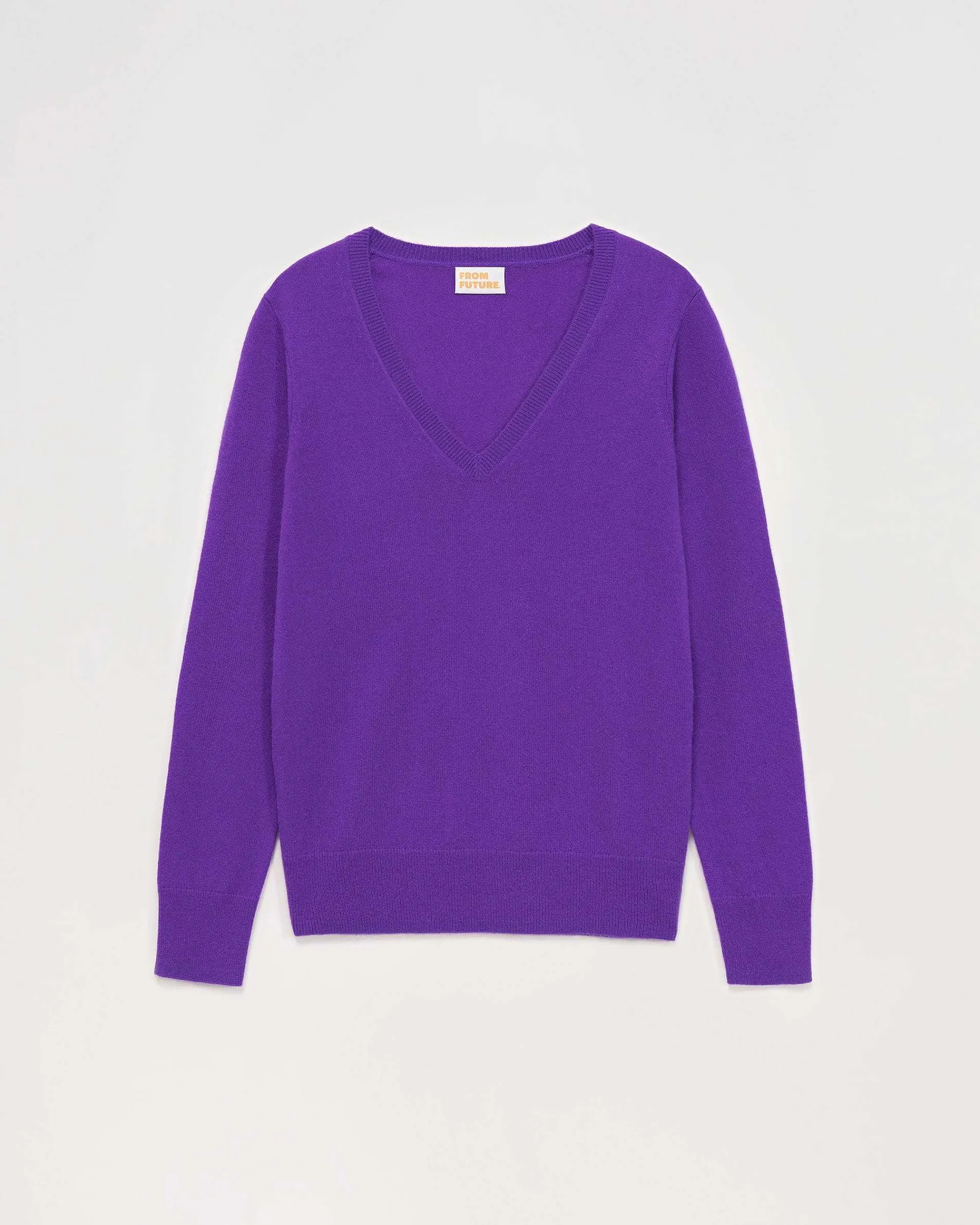 Cheap FROM FUTURE Pull Col V Basique Violet Fluo