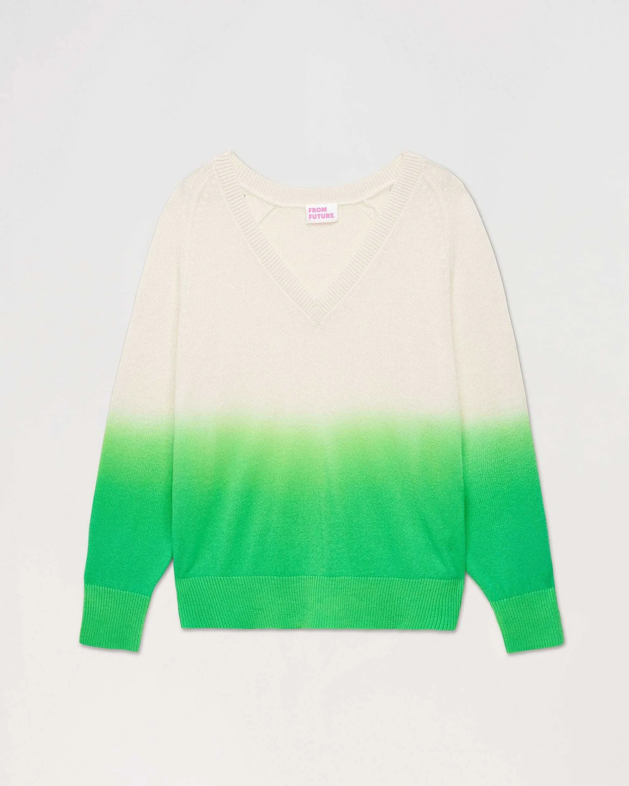 Best Sale FROM FUTURE Pull Col V Dip Dye Leger Dd Island Green