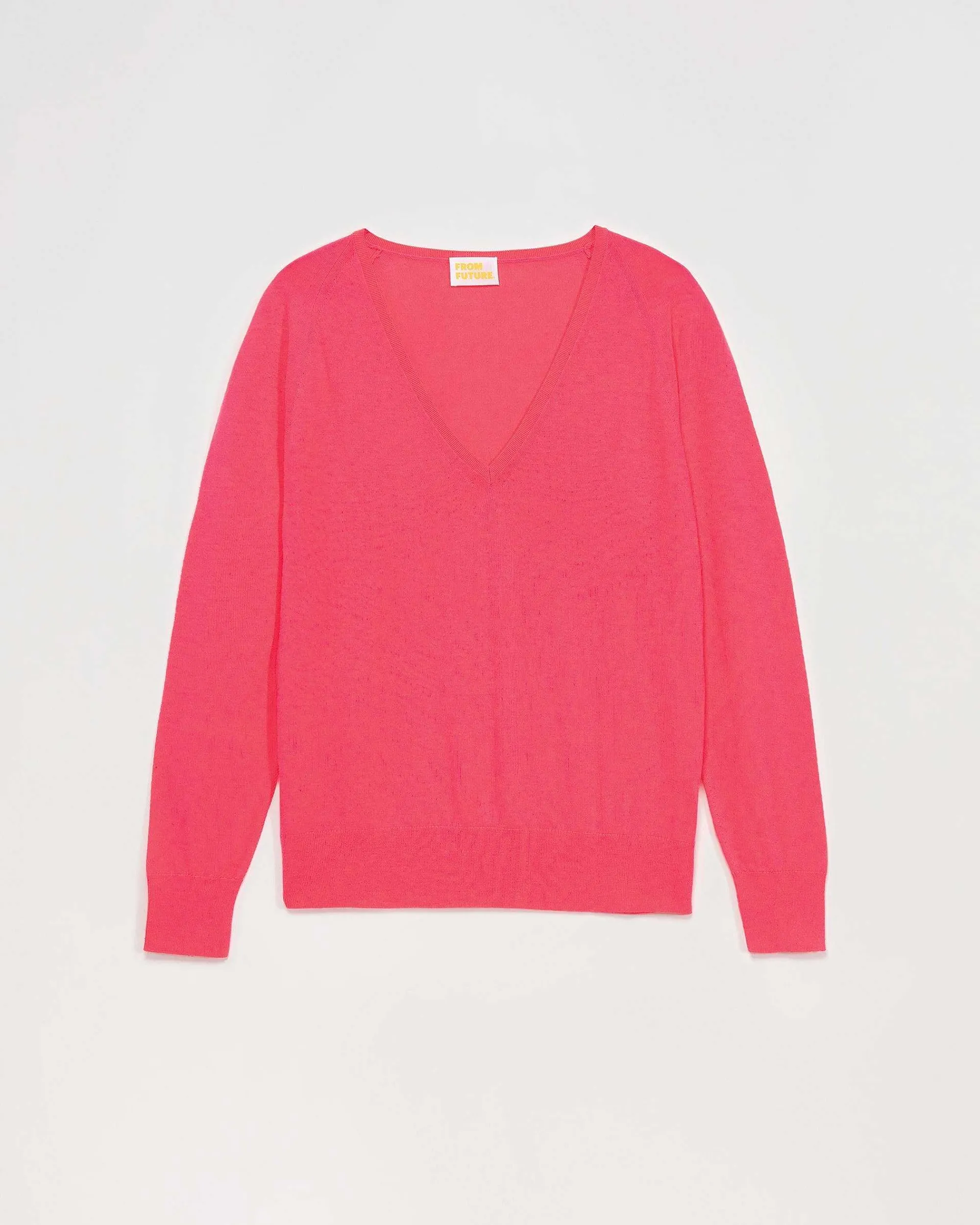 Hot FROM FUTURE Pull Col V Oversize Neon Pink