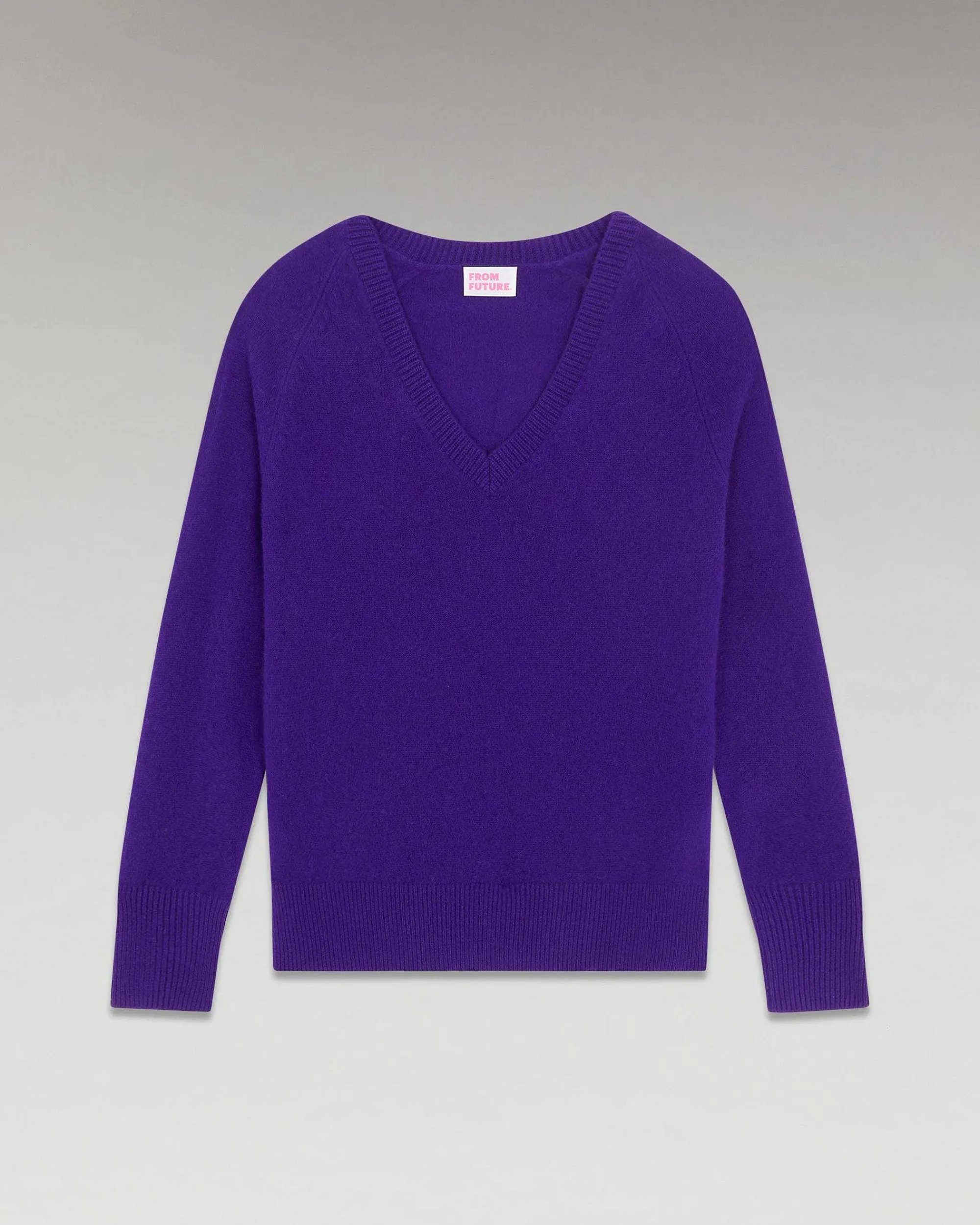 Clearance FROM FUTURE Pull Col V Oversize Leger Winter Purple