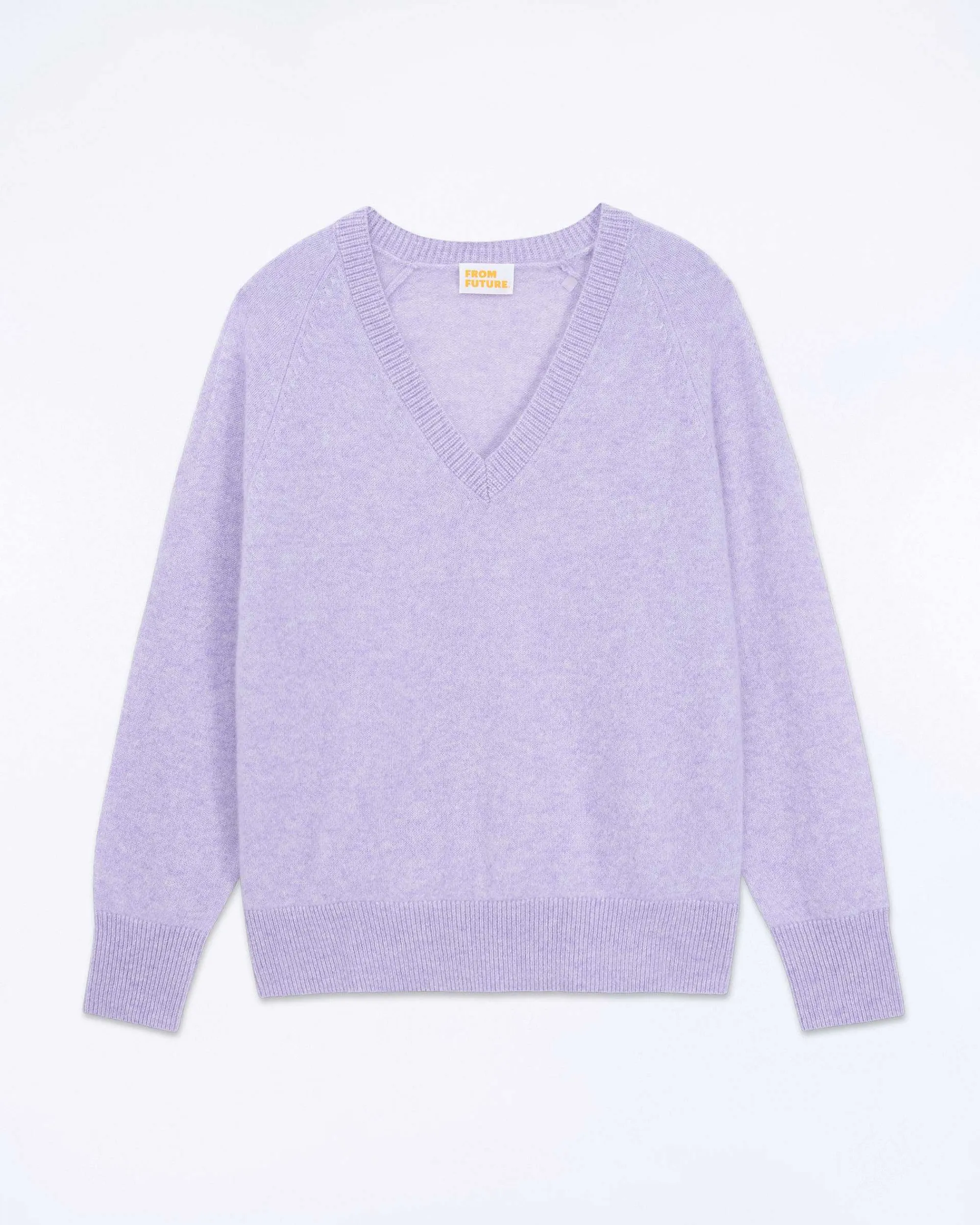 Best Sale FROM FUTURE Pull Col V Oversize Light Magic Lilac Mouline