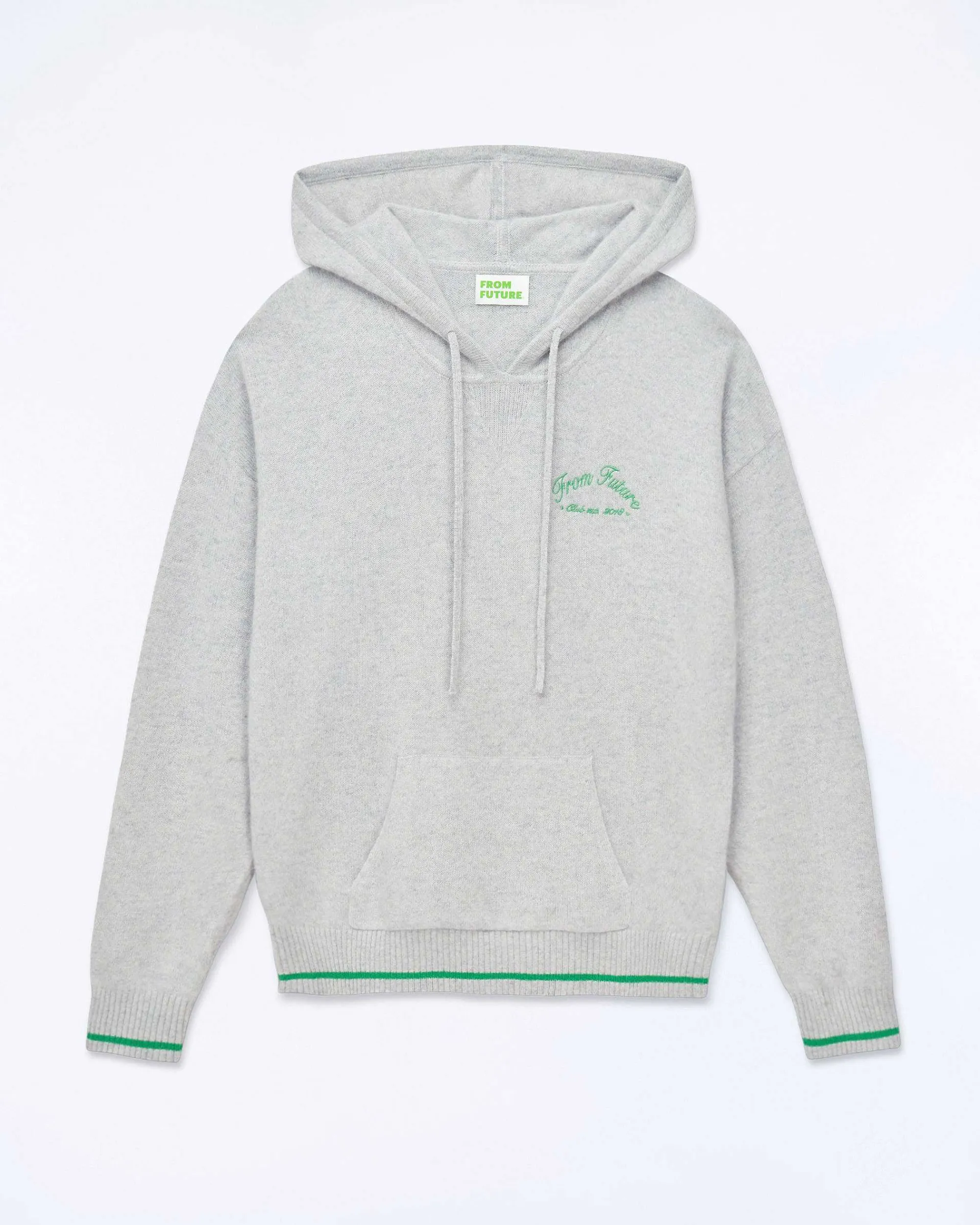 Shop FROM FUTURE Pull Hoodie World League Gris Chine Clair