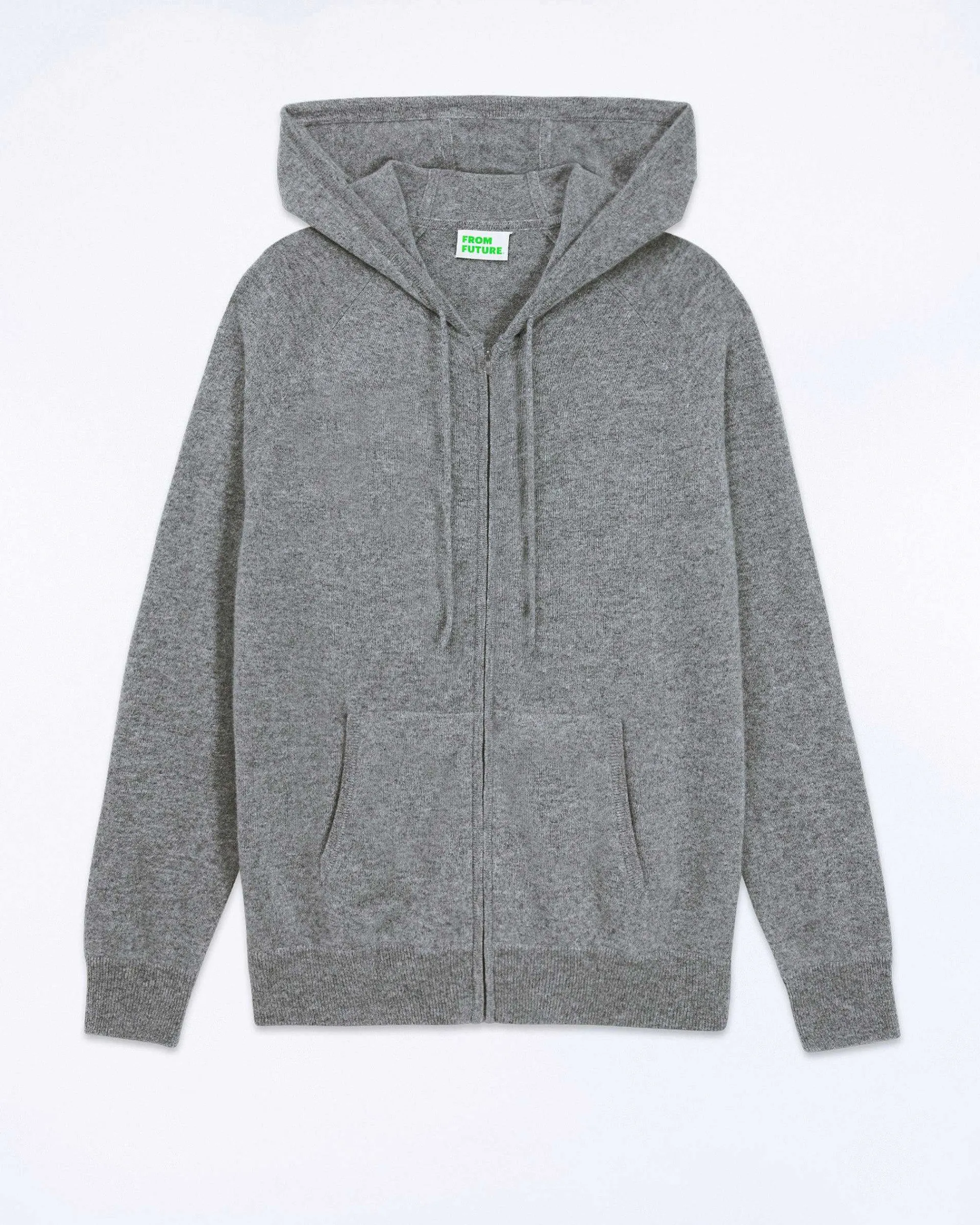 Best FROM FUTURE Pull Hoodie Uni Gris Chine Fonce