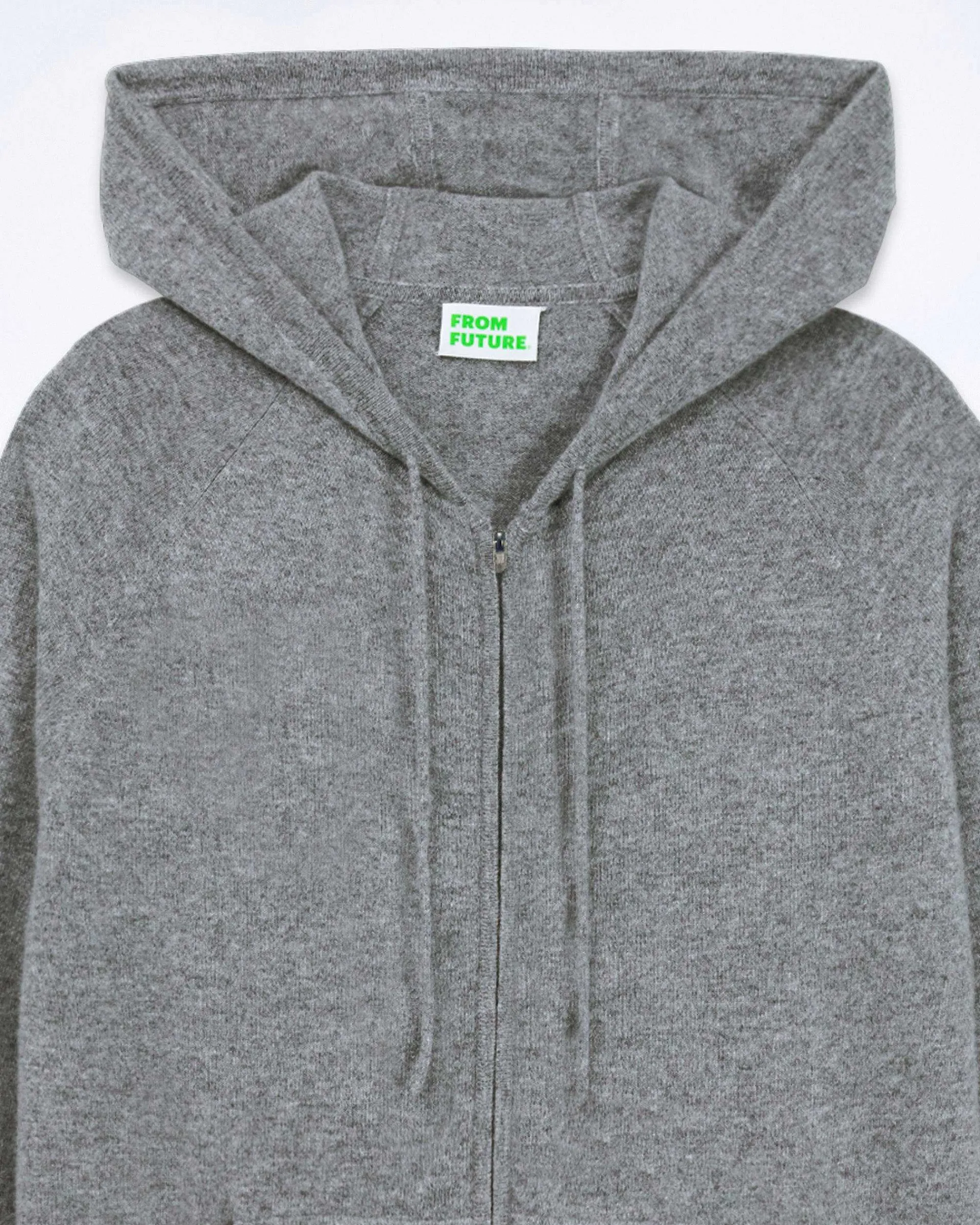 Hot FROM FUTURE Pull Hoodie Uni Gris Chine Fonce