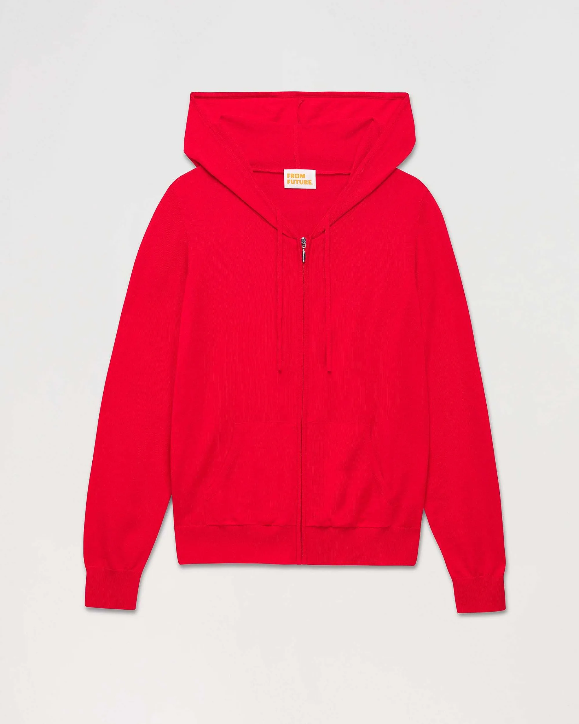 Cheap FROM FUTURE Pull Hoodie Zippe Rouge Vif