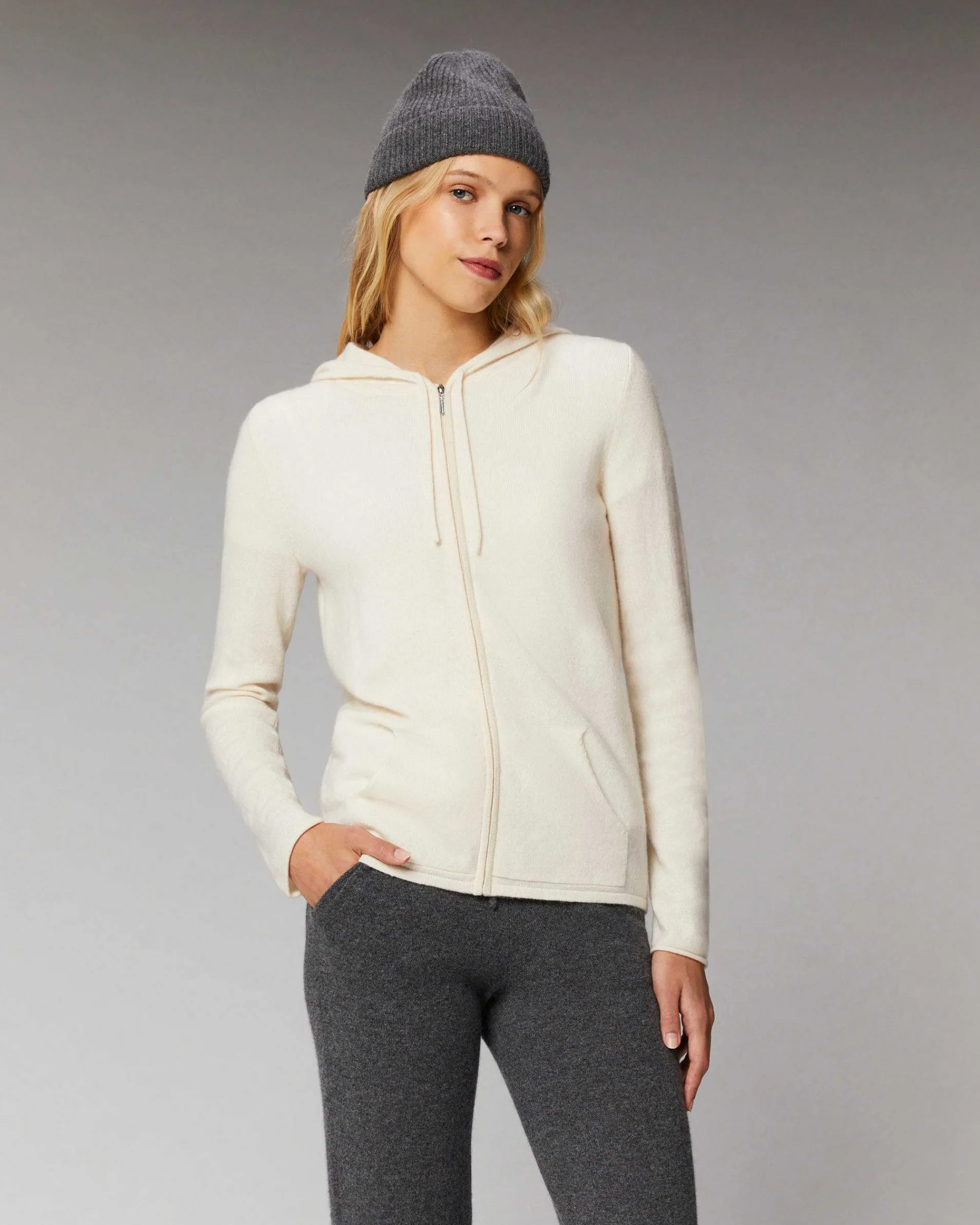 Cheap FROM FUTURE Pull Hoodie Zippe Sable