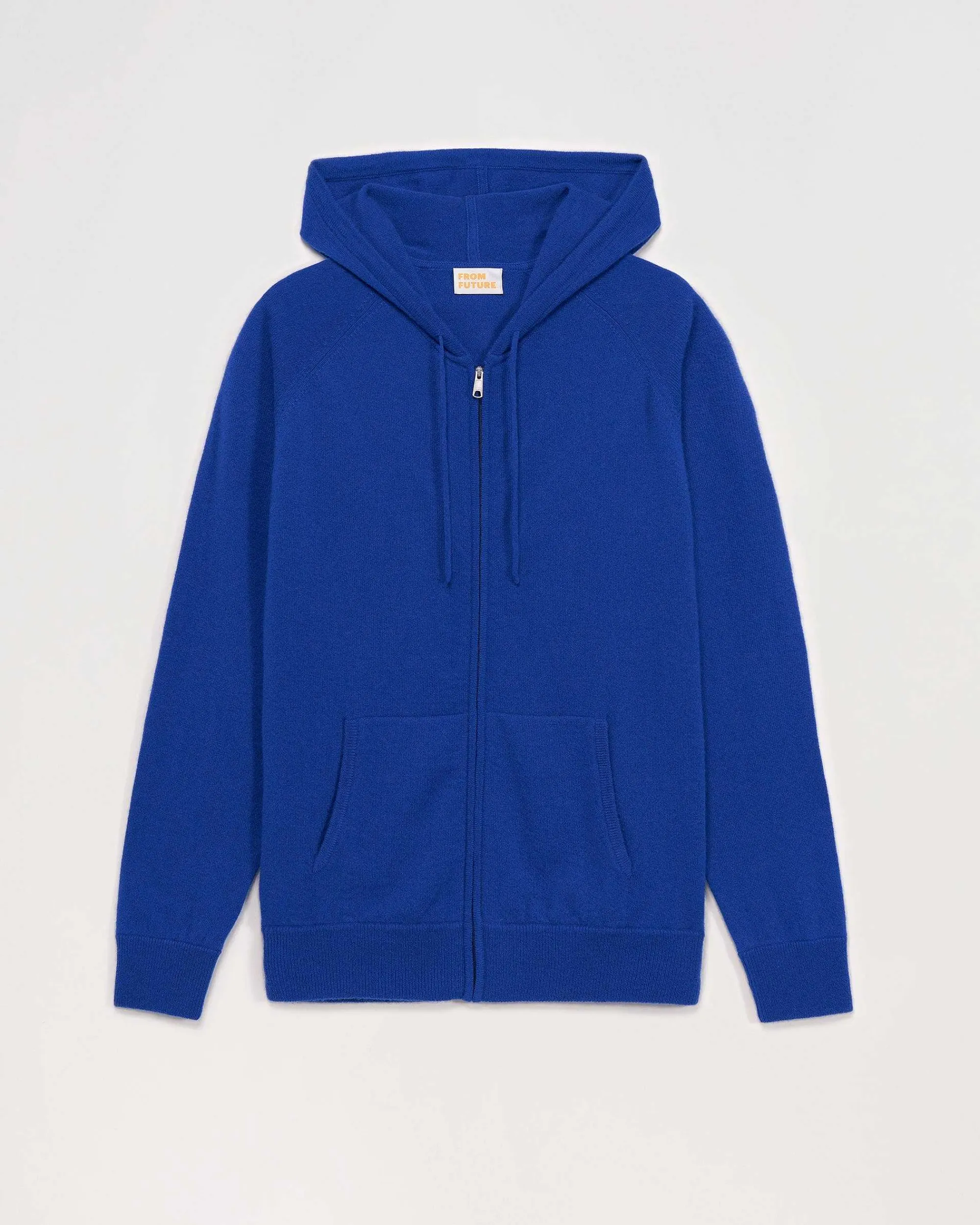 Fashion FROM FUTURE Pull Hoodie Zippe Basique Electric Blue