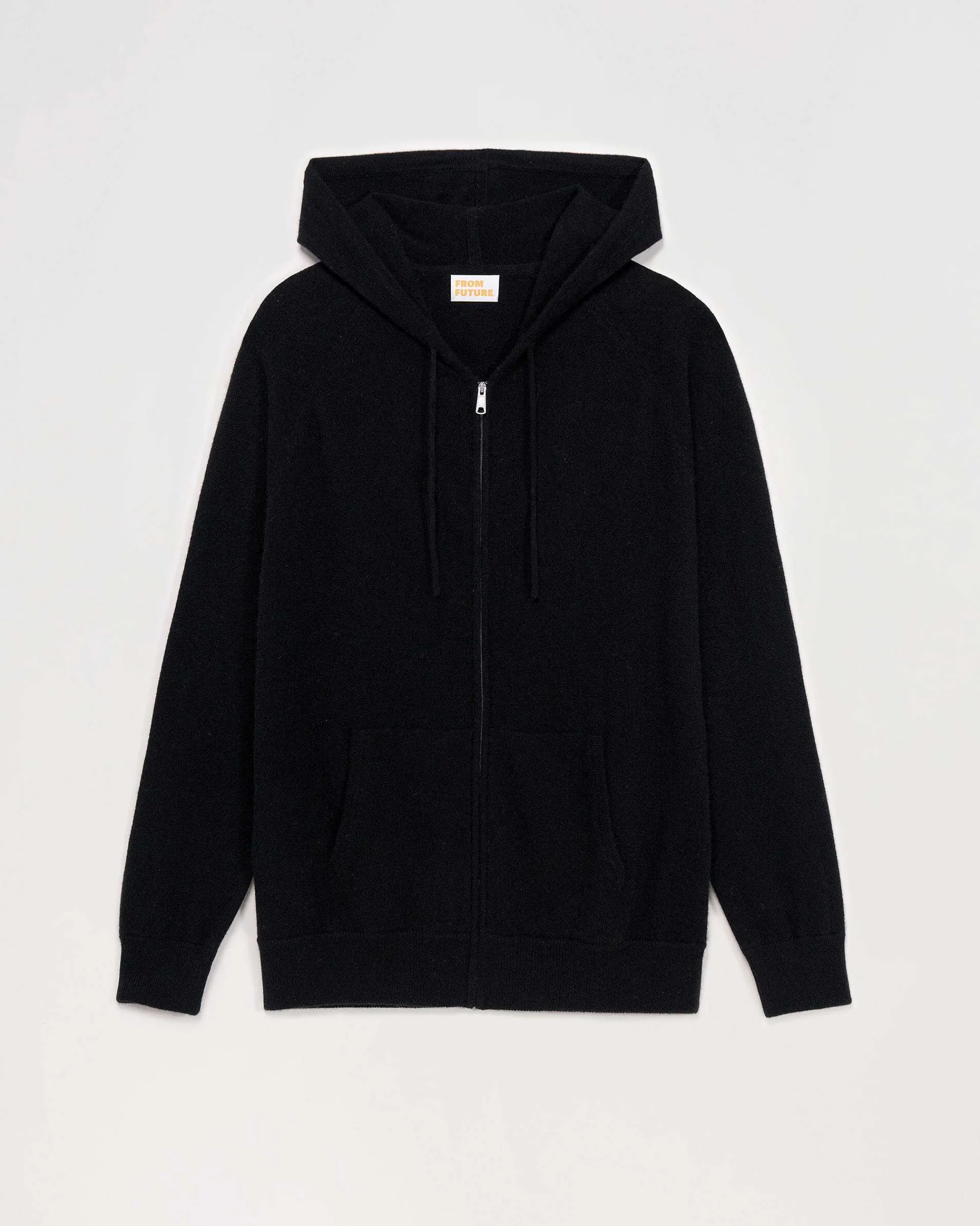 Sale FROM FUTURE Pull Hoodie Zippe Basique Noir