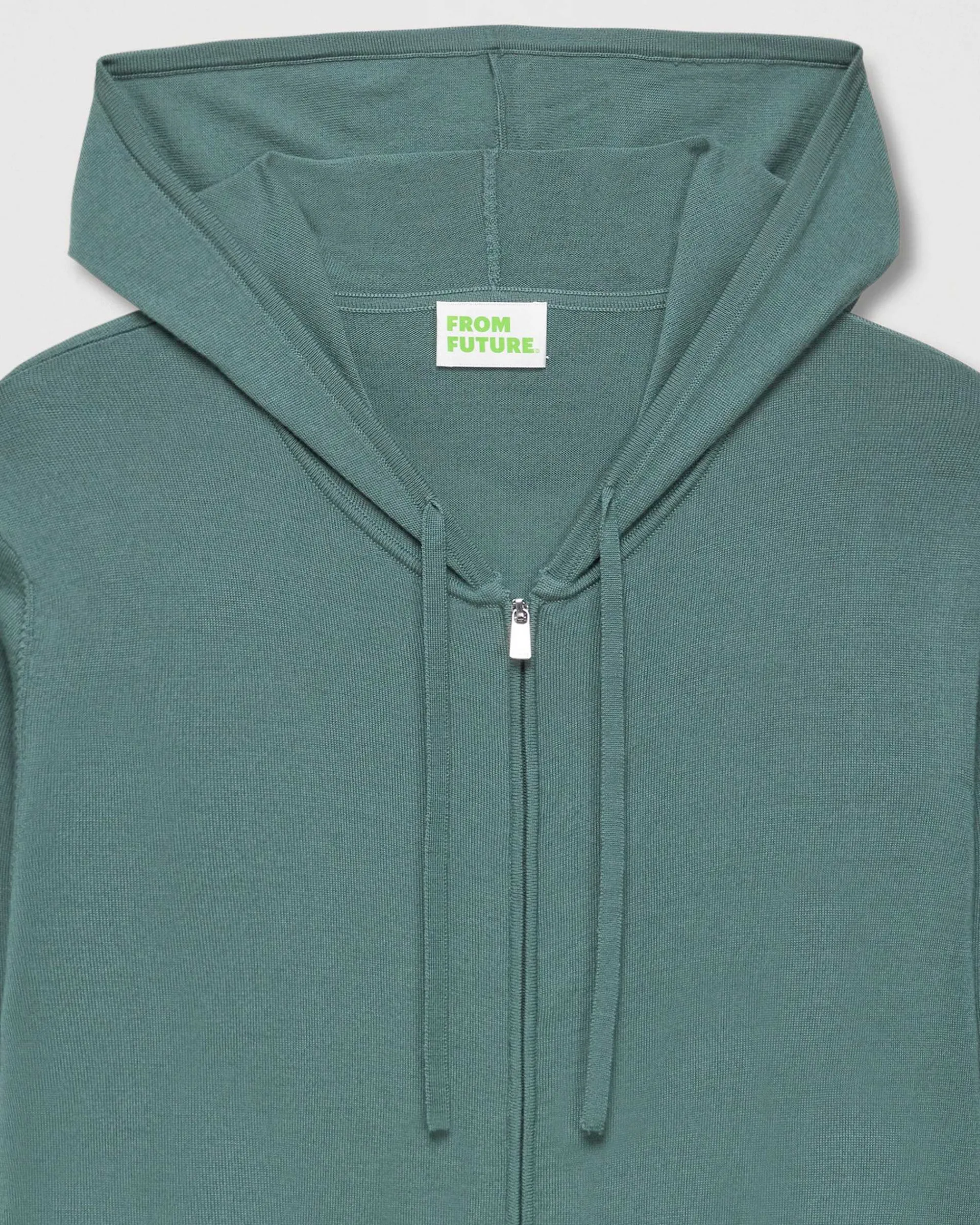 Outlet FROM FUTURE Pull Hoodie Zippe Uni Washed Green