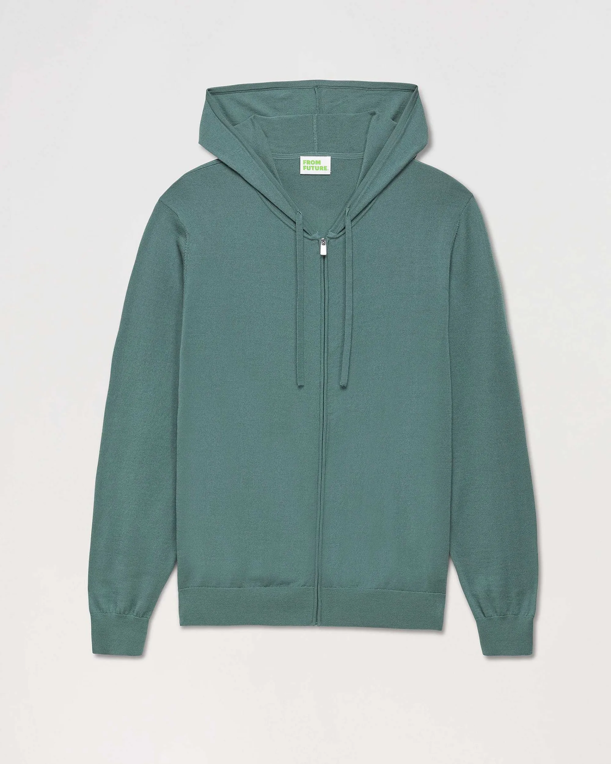 Outlet FROM FUTURE Pull Hoodie Zippe Uni Washed Green