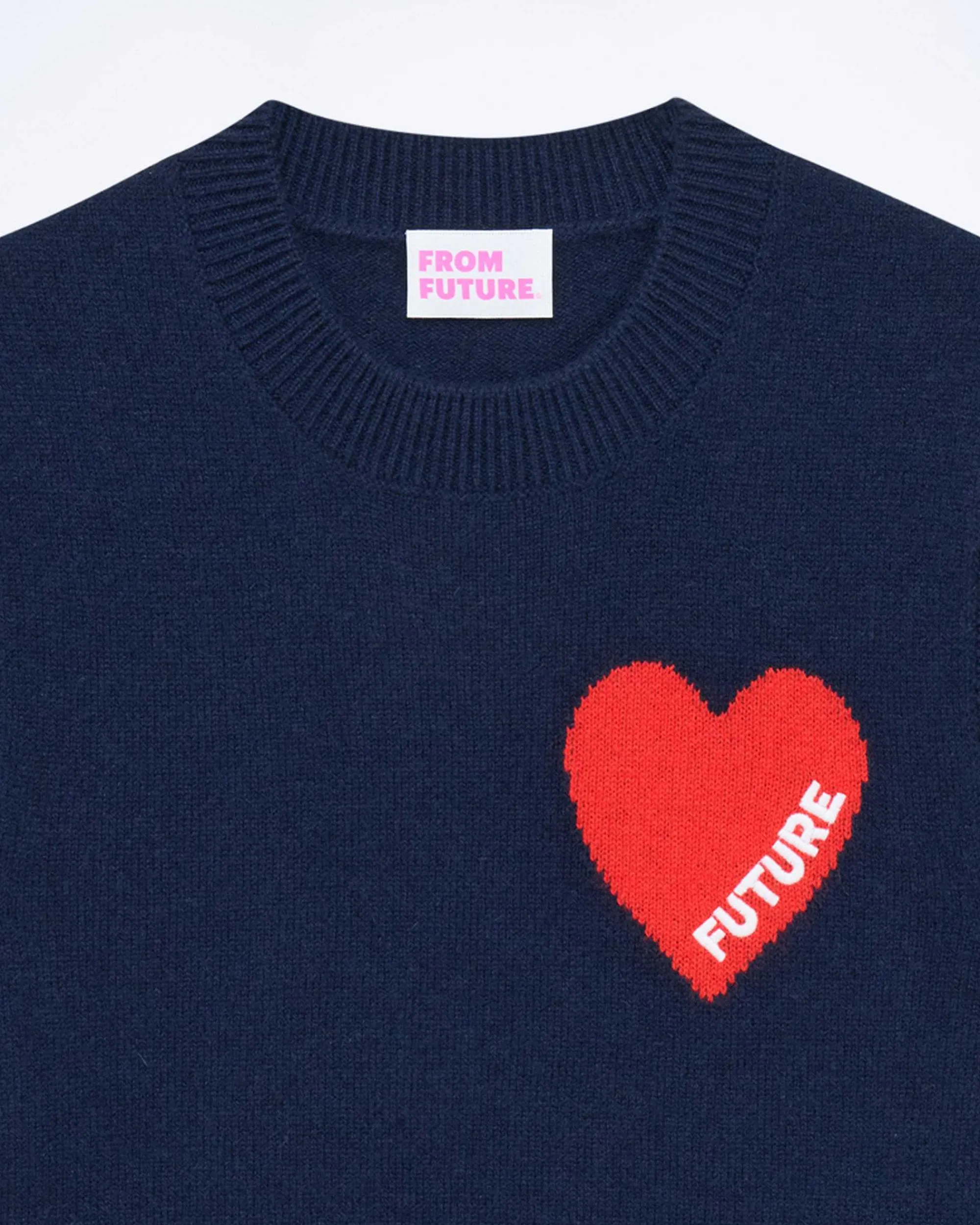 Best Sale FROM FUTURE Pull Sans Manche Coeur Navy