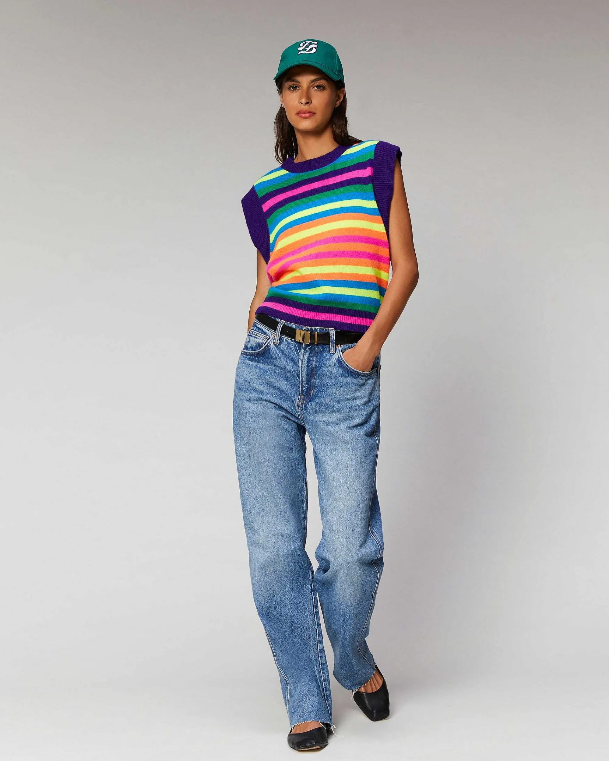 Flash Sale FROM FUTURE Pull Sans Manche Multico Leger Multicolor