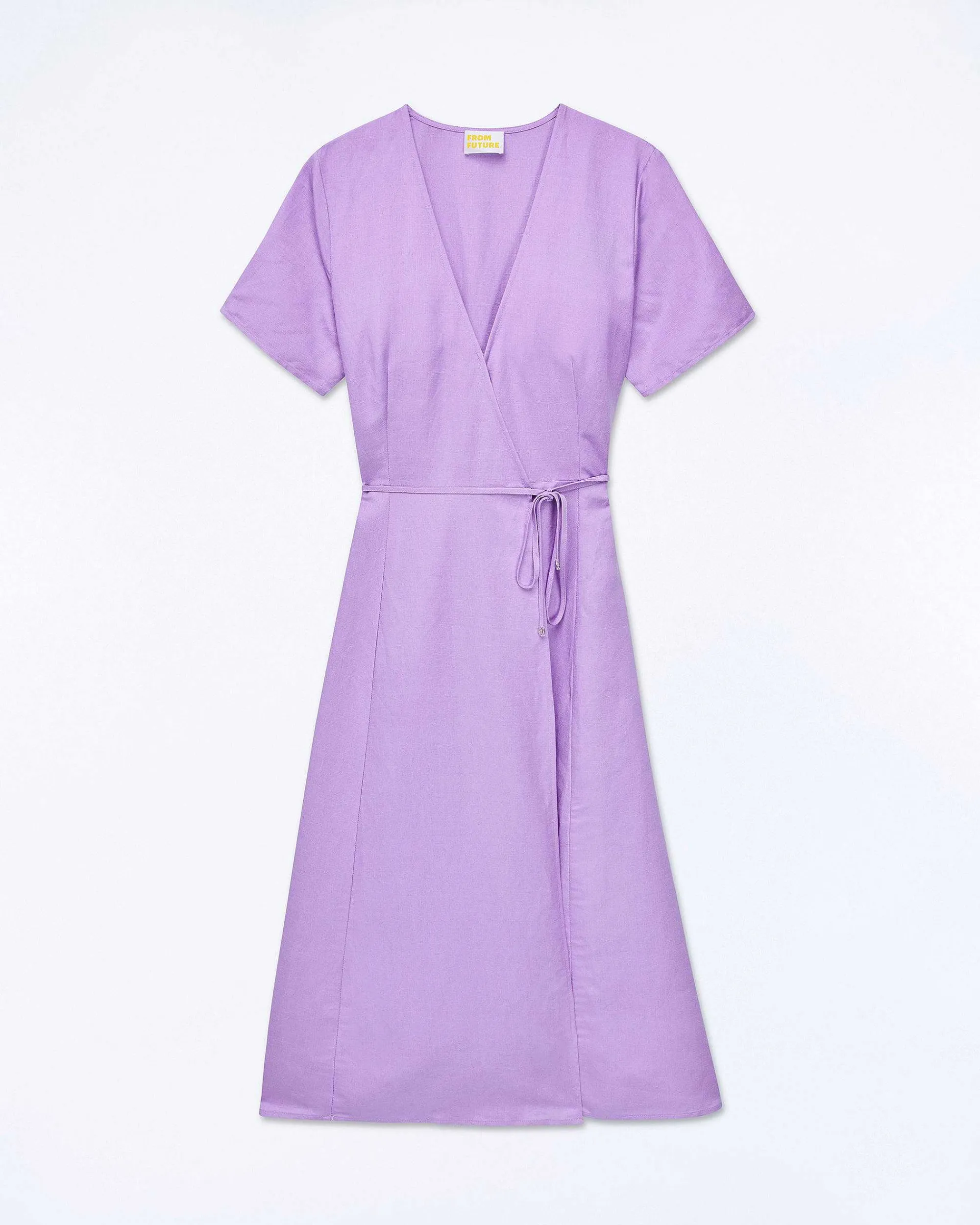 Fashion FROM FUTURE Robe Longue Manche Courte Evie Lilas