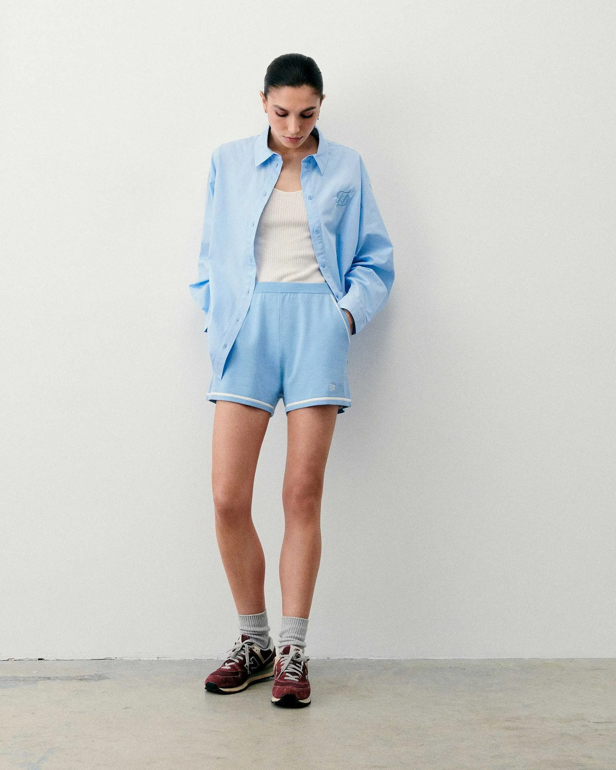 Hot FROM FUTURE Short Court Baby Blue