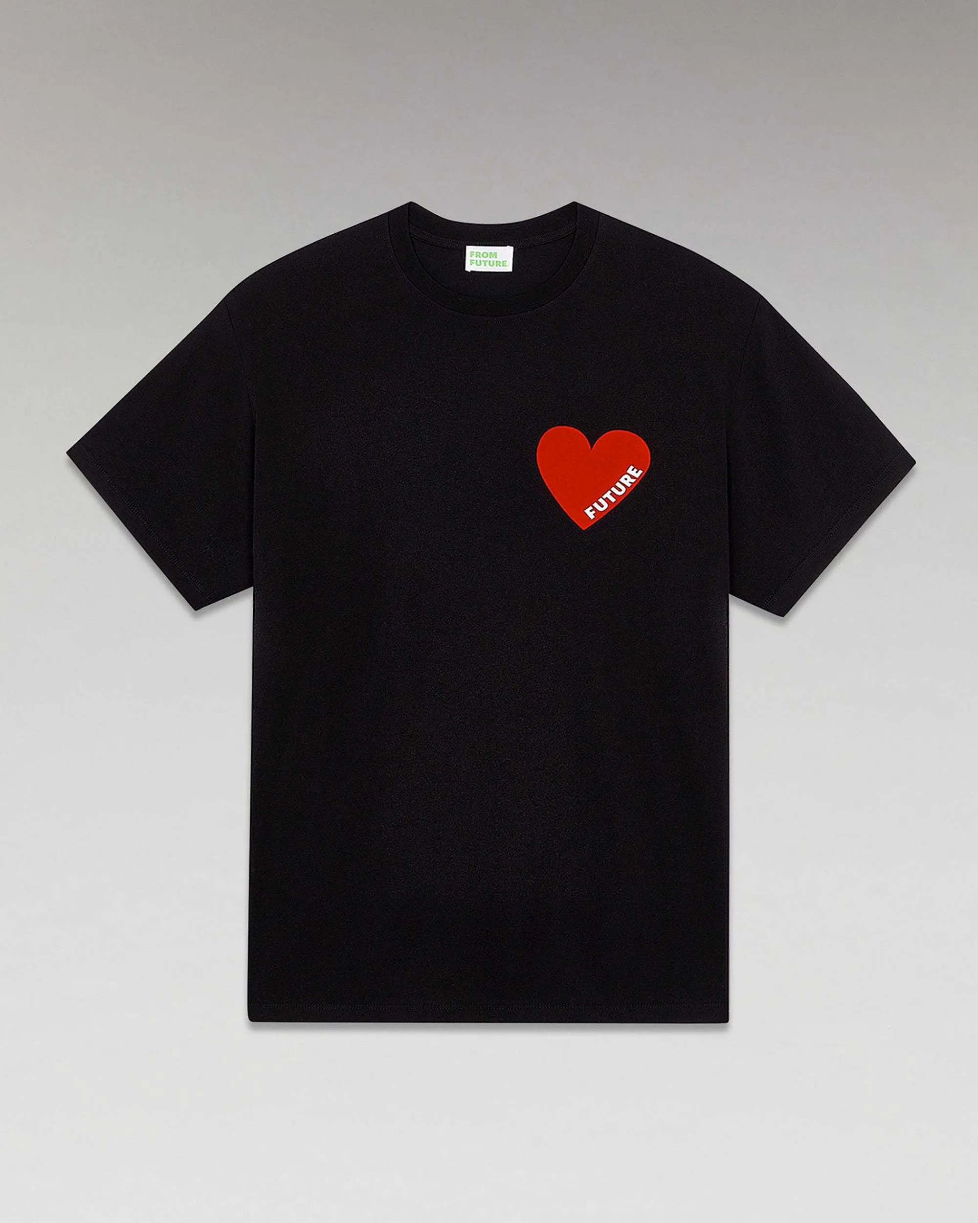 Online FROM FUTURE T-Shirt Col Rond Coeur Noir