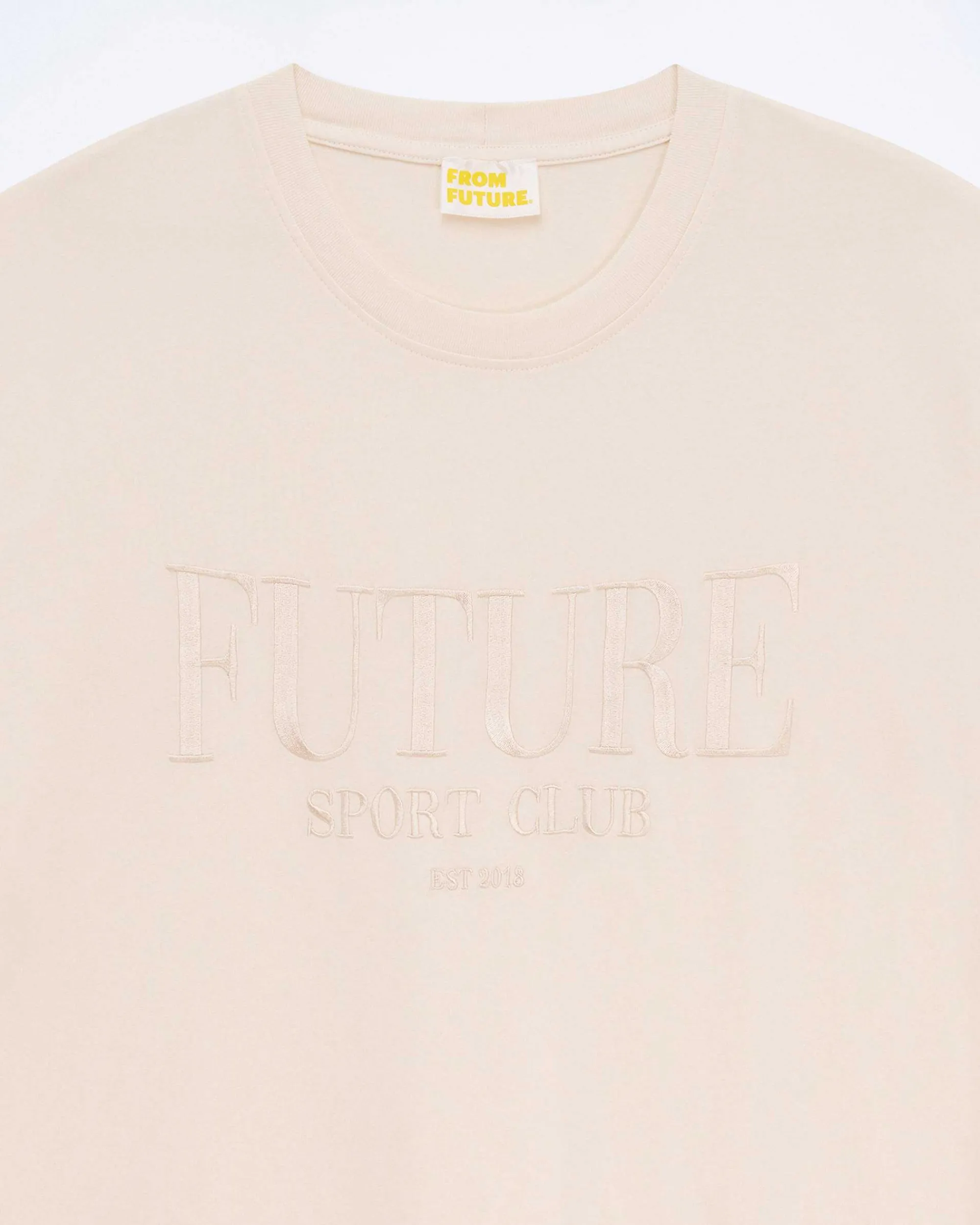 Outlet FROM FUTURE T-Shirt Col Rond Manches Courtes Sable