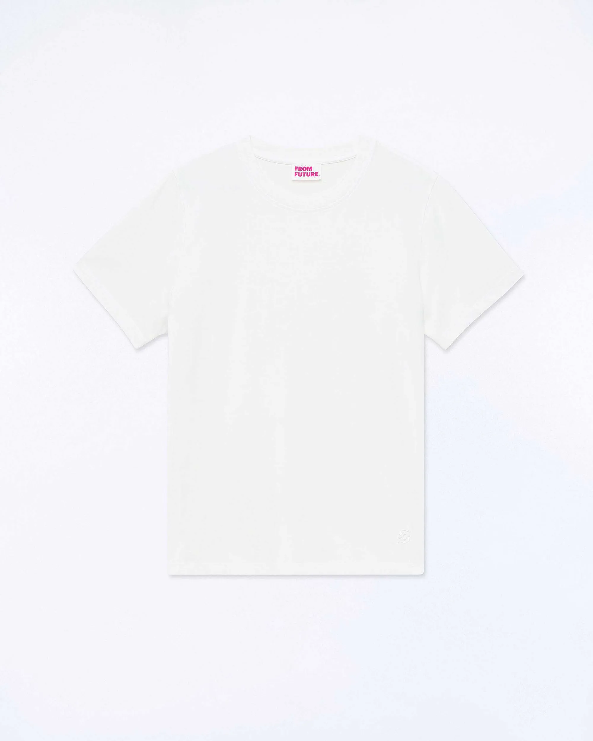 Sale FROM FUTURE T-Shirt Col Rond Manches Courtes Blanc