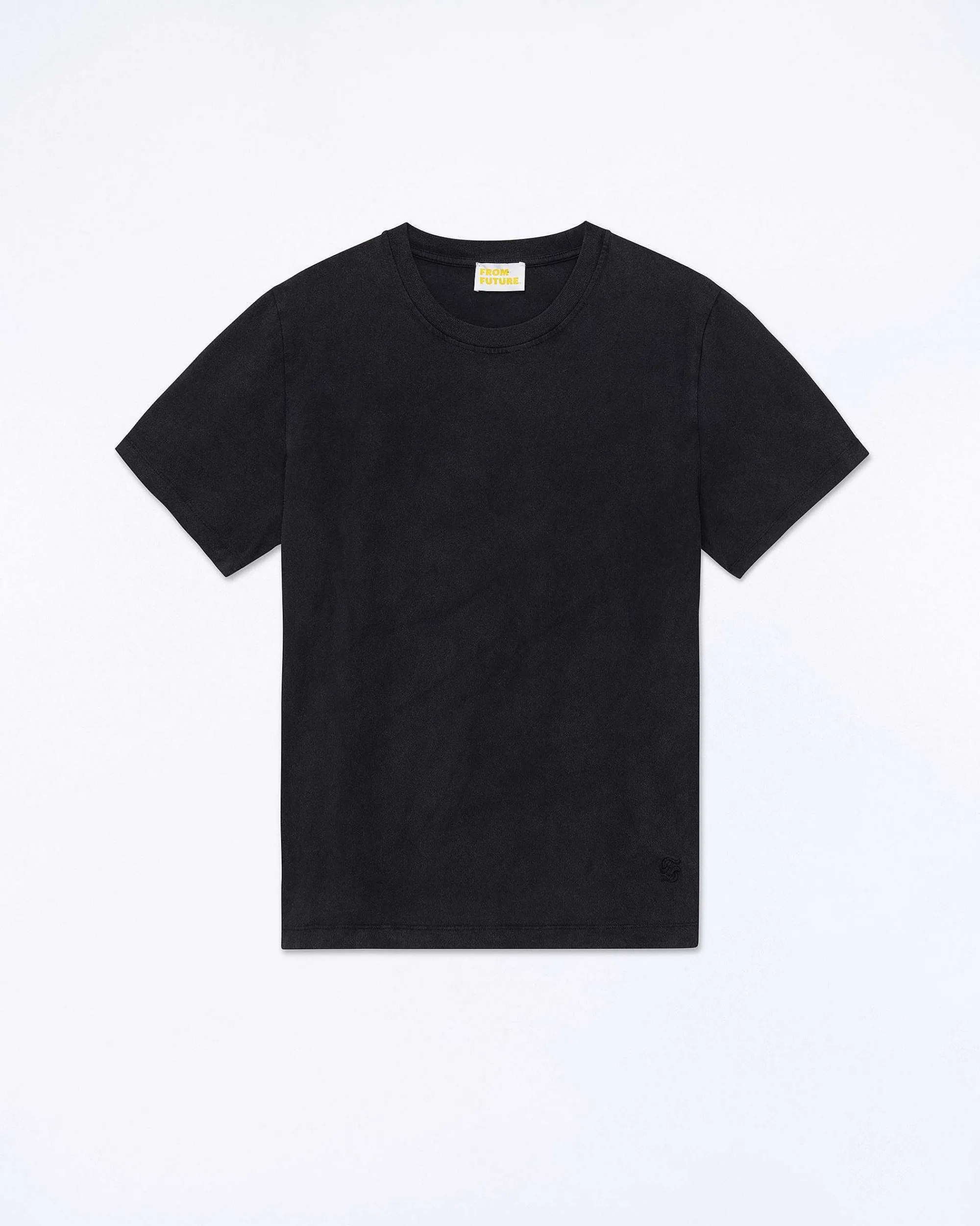 Hot FROM FUTURE T-Shirt Col Rond Manches Courtes Washed Black