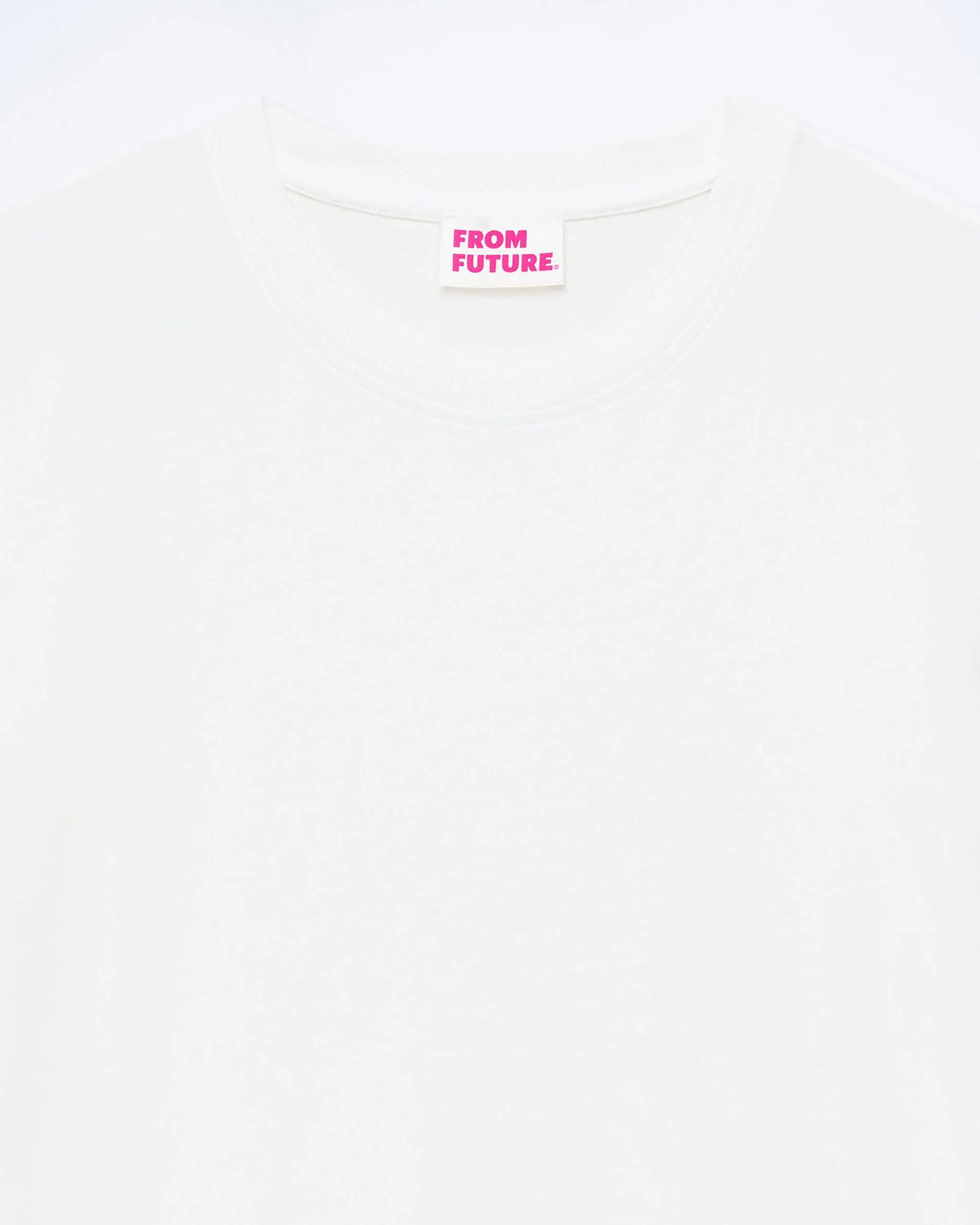 Sale FROM FUTURE T-Shirt Col Rond Manches Courtes Blanc