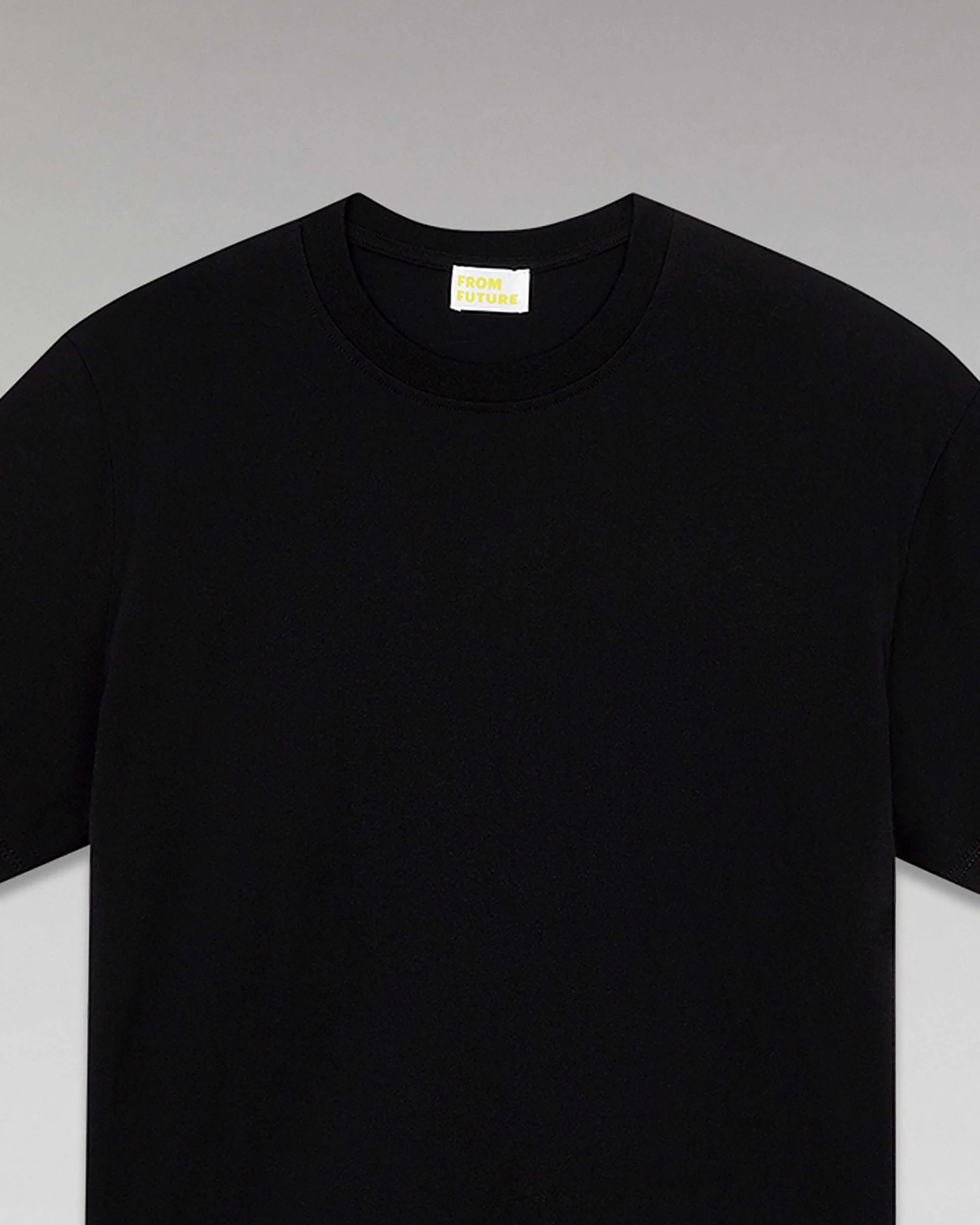 New FROM FUTURE T-Shirt Col Rond Oversize Noir