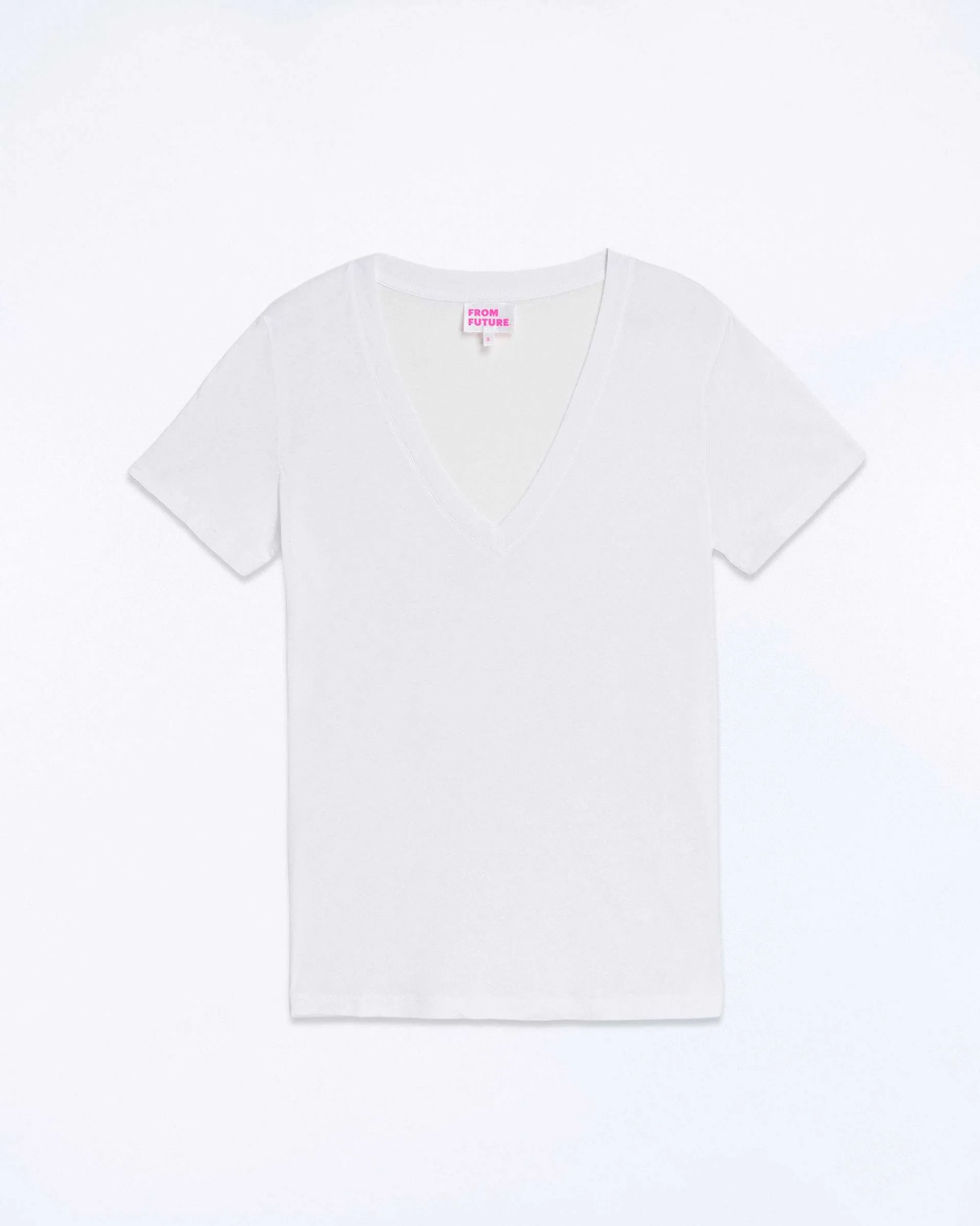 Outlet FROM FUTURE T-Shirt Col V Supima Blanc