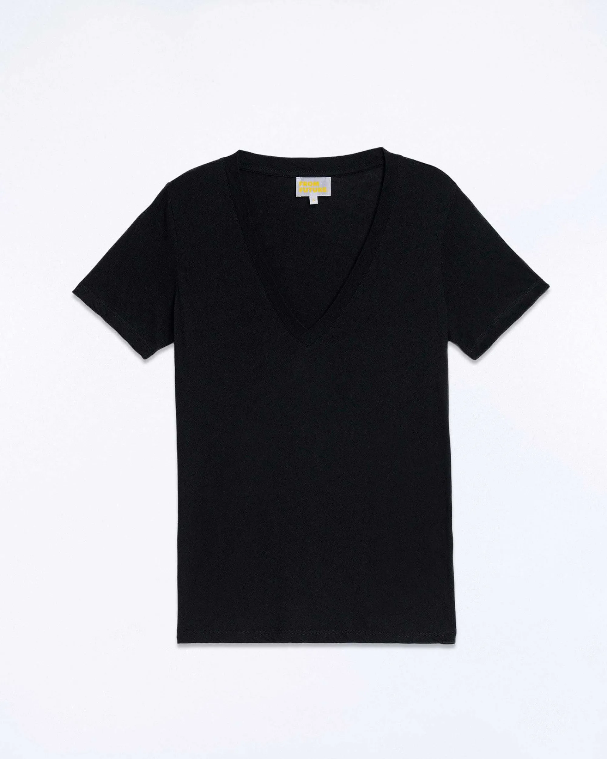 Best Sale FROM FUTURE T-Shirt Col V Supima Noir