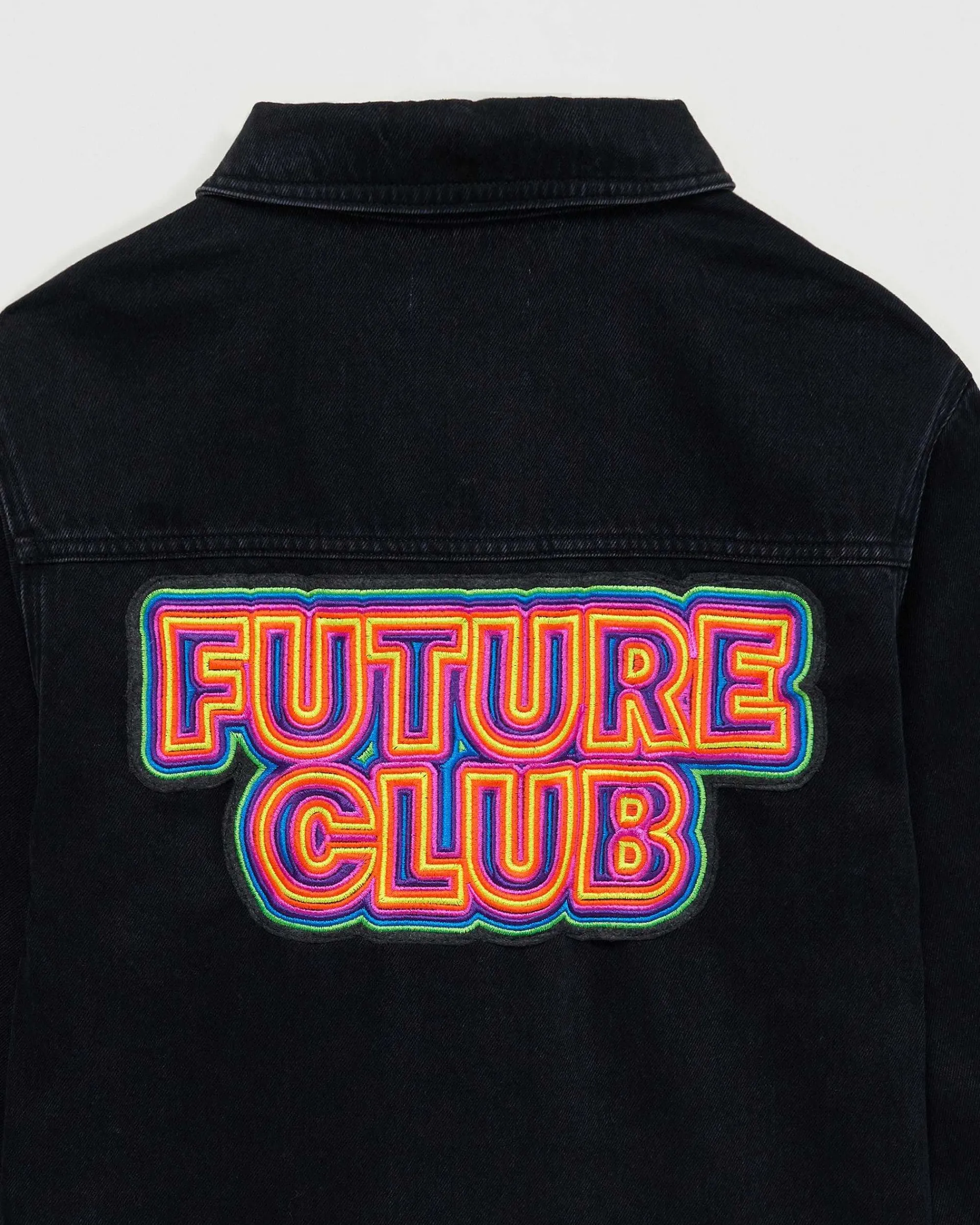 Cheap FROM FUTURE Veste Jean Future Club Neon Noir